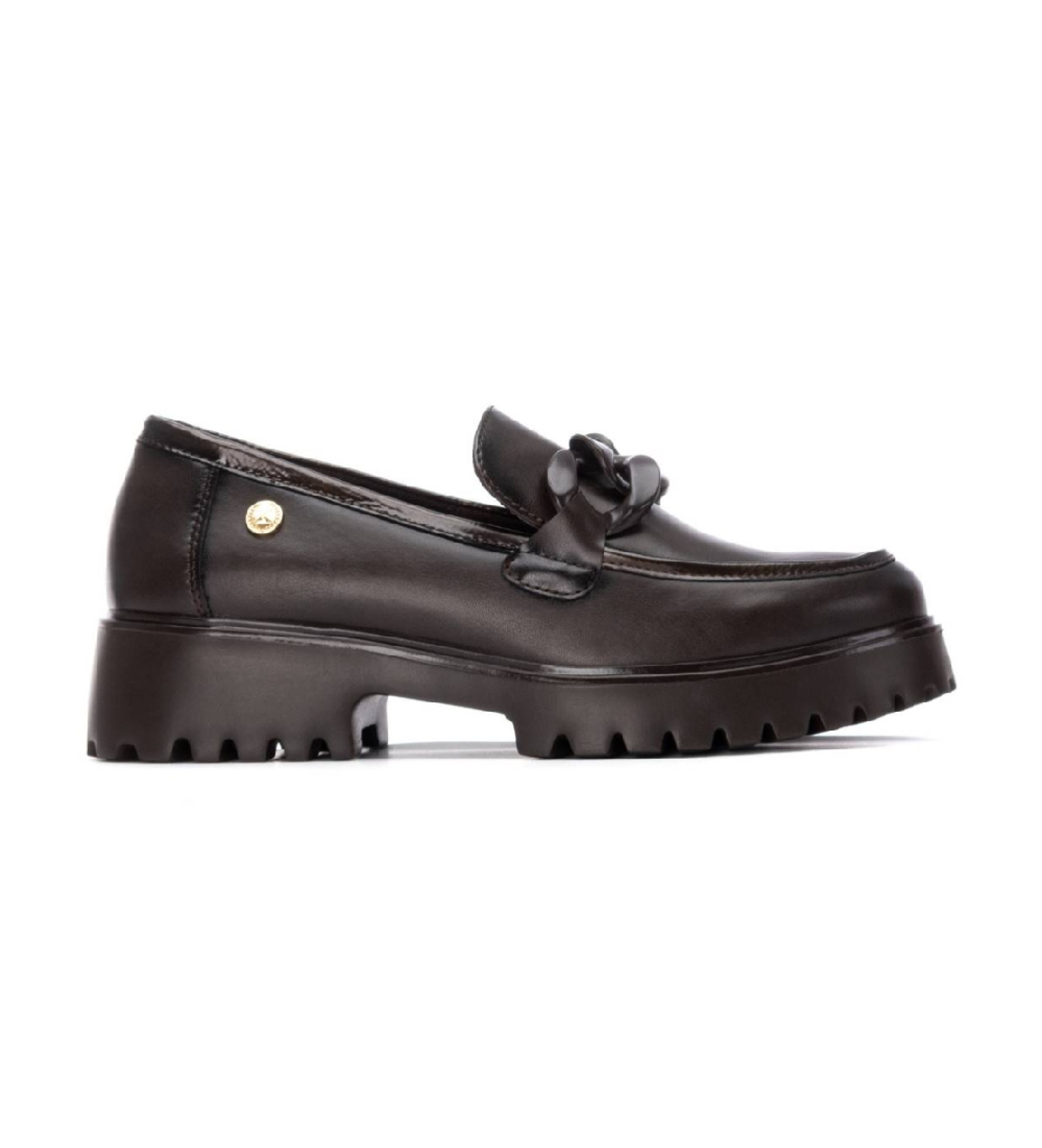 Xti für Damen. 14449102-MARRON Mokassins 144491 braun (36), 3 bis 5 cm, Keine, Lässig, Klassisch