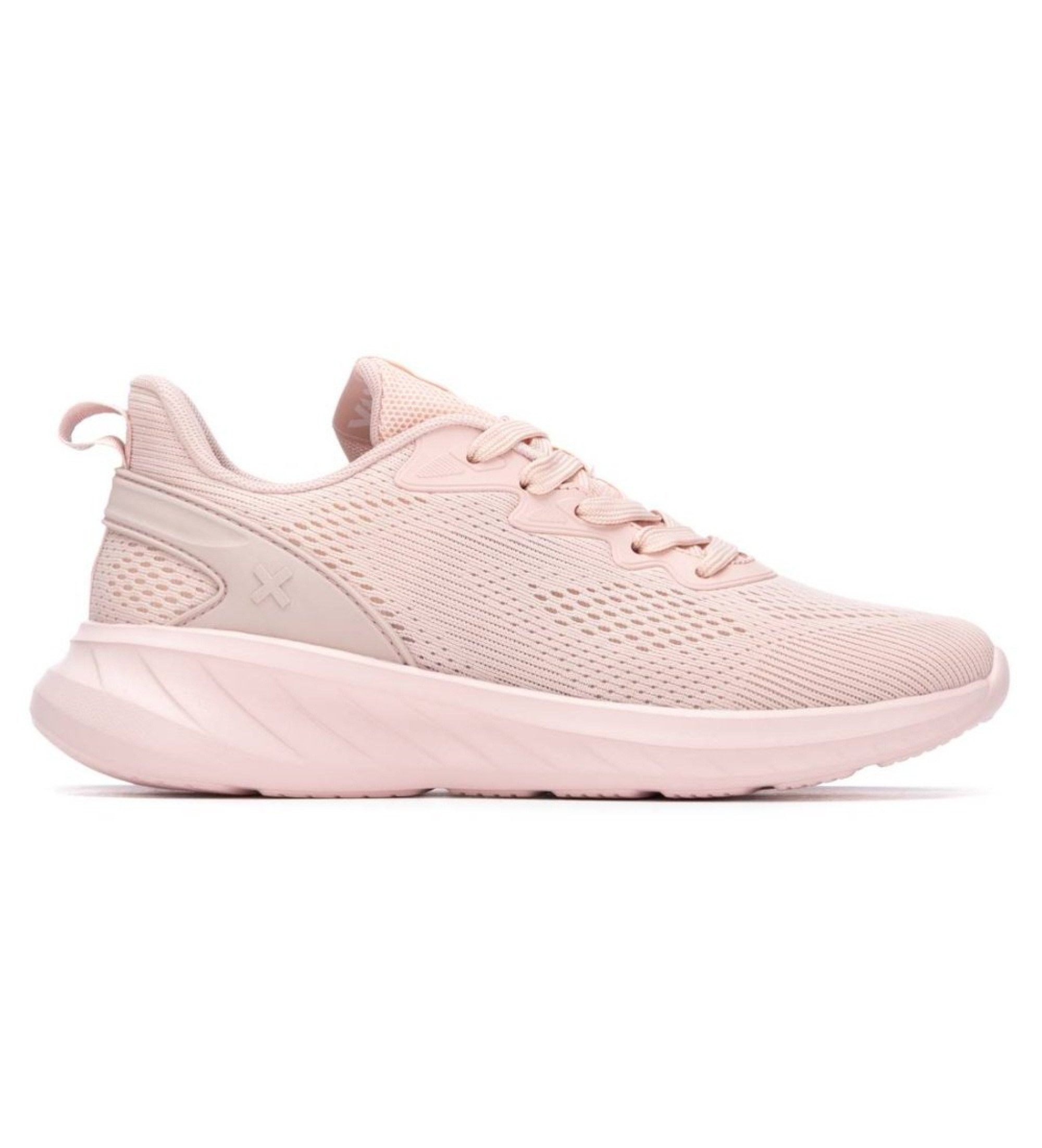 Xti für Damen. 14505401-NUDE Turnschuhe 145054 rosa (37), Stoff, Wohnung, Schnürsenkel, Lässig, Nackt