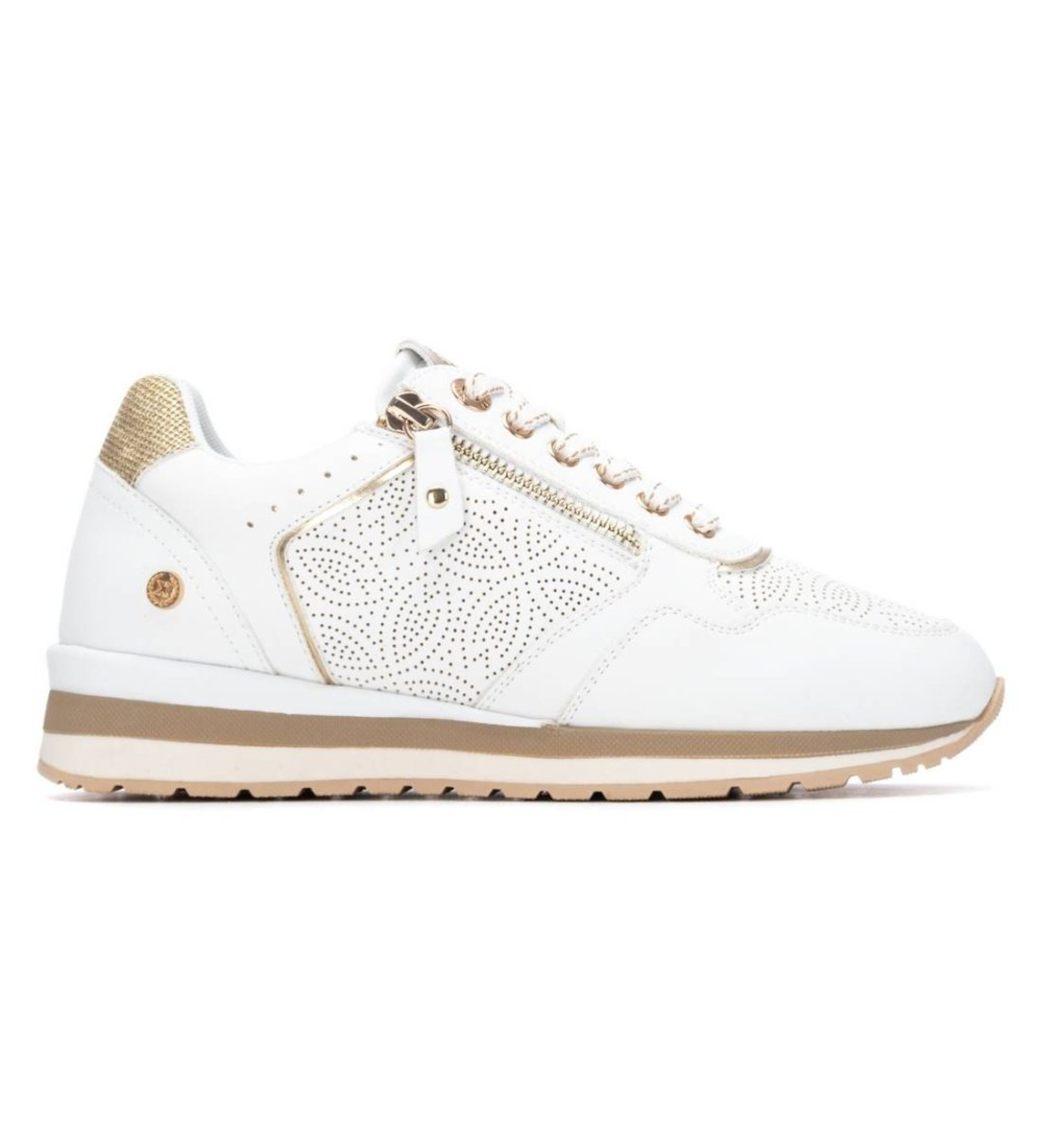 Xti für Damen. 14516301-BLANCO Turnschuhe 145163 weiß (36), Wohnung, Reißverschluss, Lässig