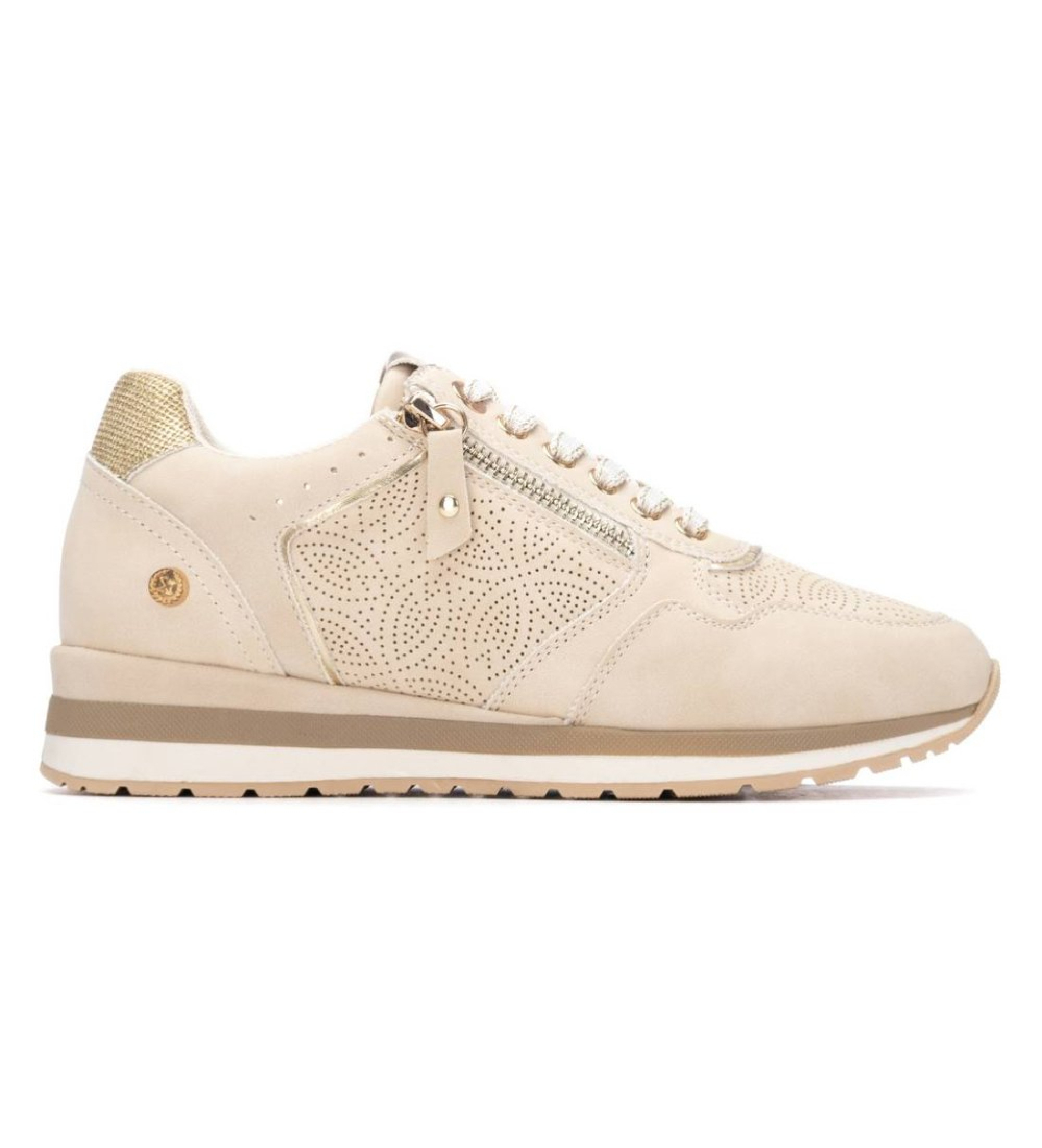Xti für Damen. 14516303-BEIGE Turnschuhe 145163 beige (37), Wohnung, Reißverschluss, Lässig