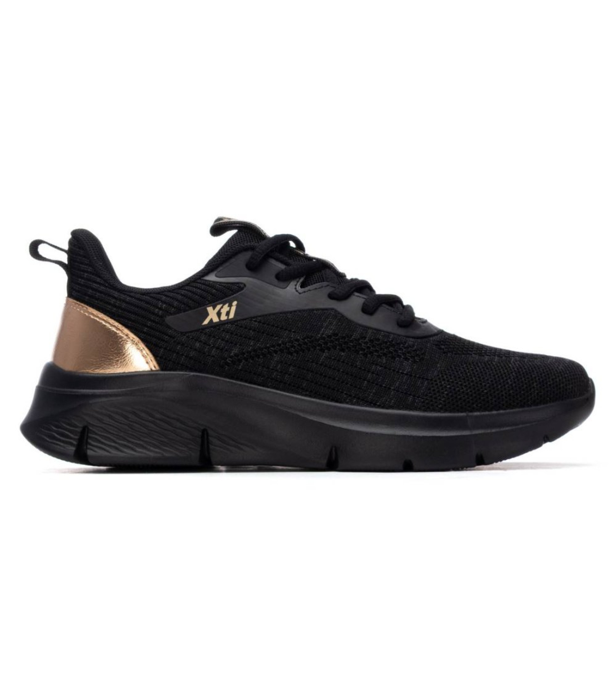 Xti für Damen. 14517001-NEGRO Turnschuhe 145170 schwarz (38), Wohnung, Schnürsenkel, Lässig, Sportlich