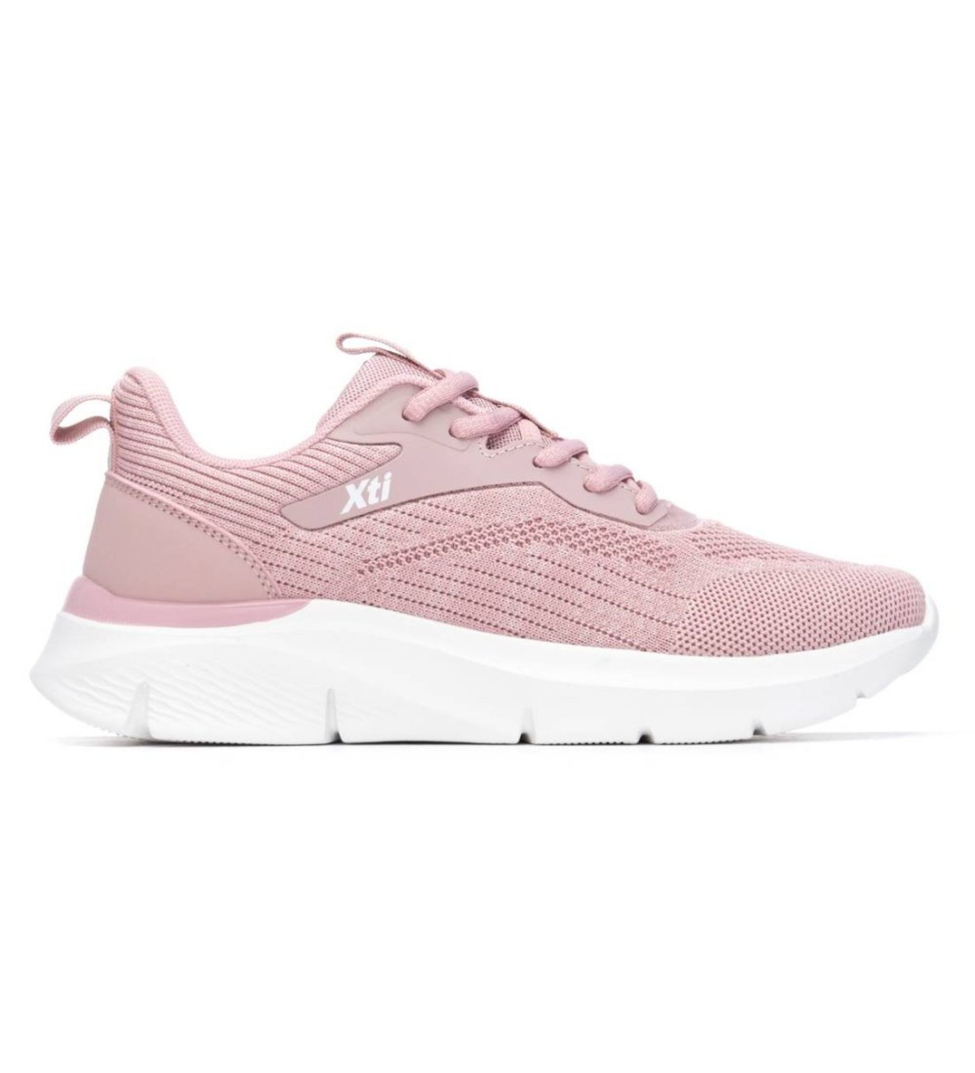 Xti für Damen. 14517004-NUDE Turnschuhe 145170 rosa (38), Wohnung, Schnürsenkel, Lässig, Sportlich, Polyester