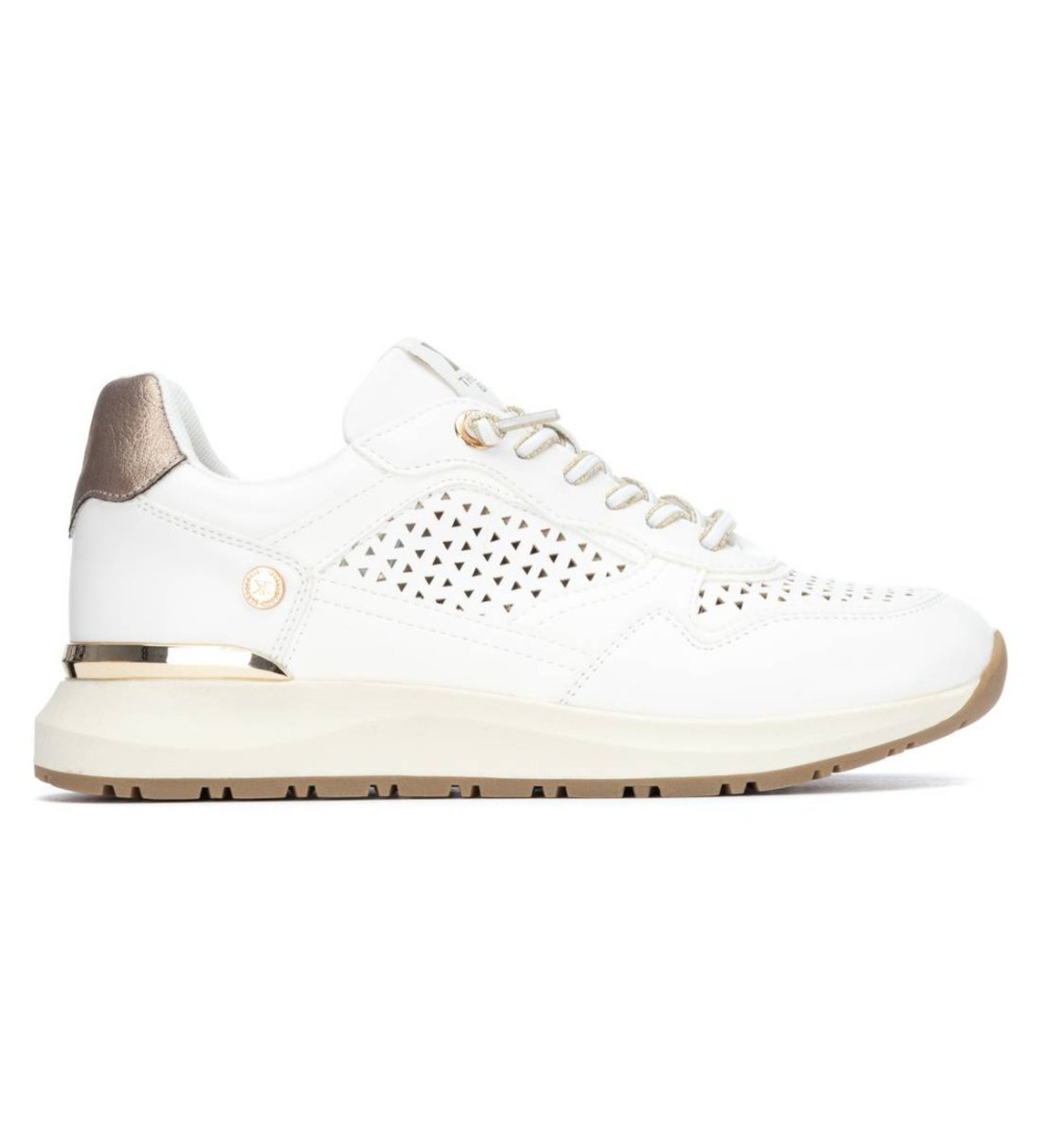 Xti für Damen. 14520302-BLANCO Turnschuhe 145203 weiß (40), Stoff, Wohnung, Schnürsenkel, Lässig