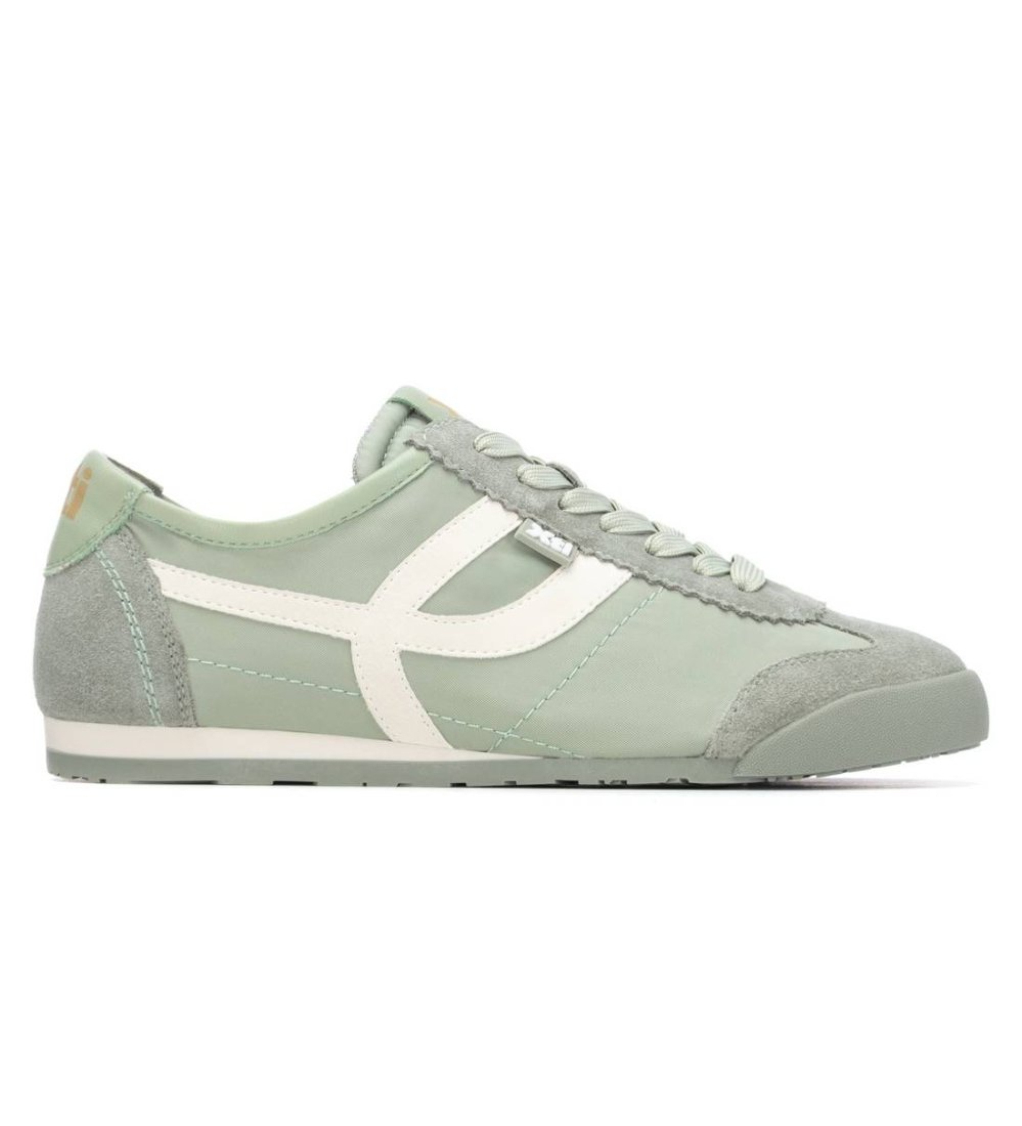 Xti für Damen. 14521801-KAKI Turnschuhe 145218 grün (37), Stoff, Wohnung, Schnürsenkel, Lässig