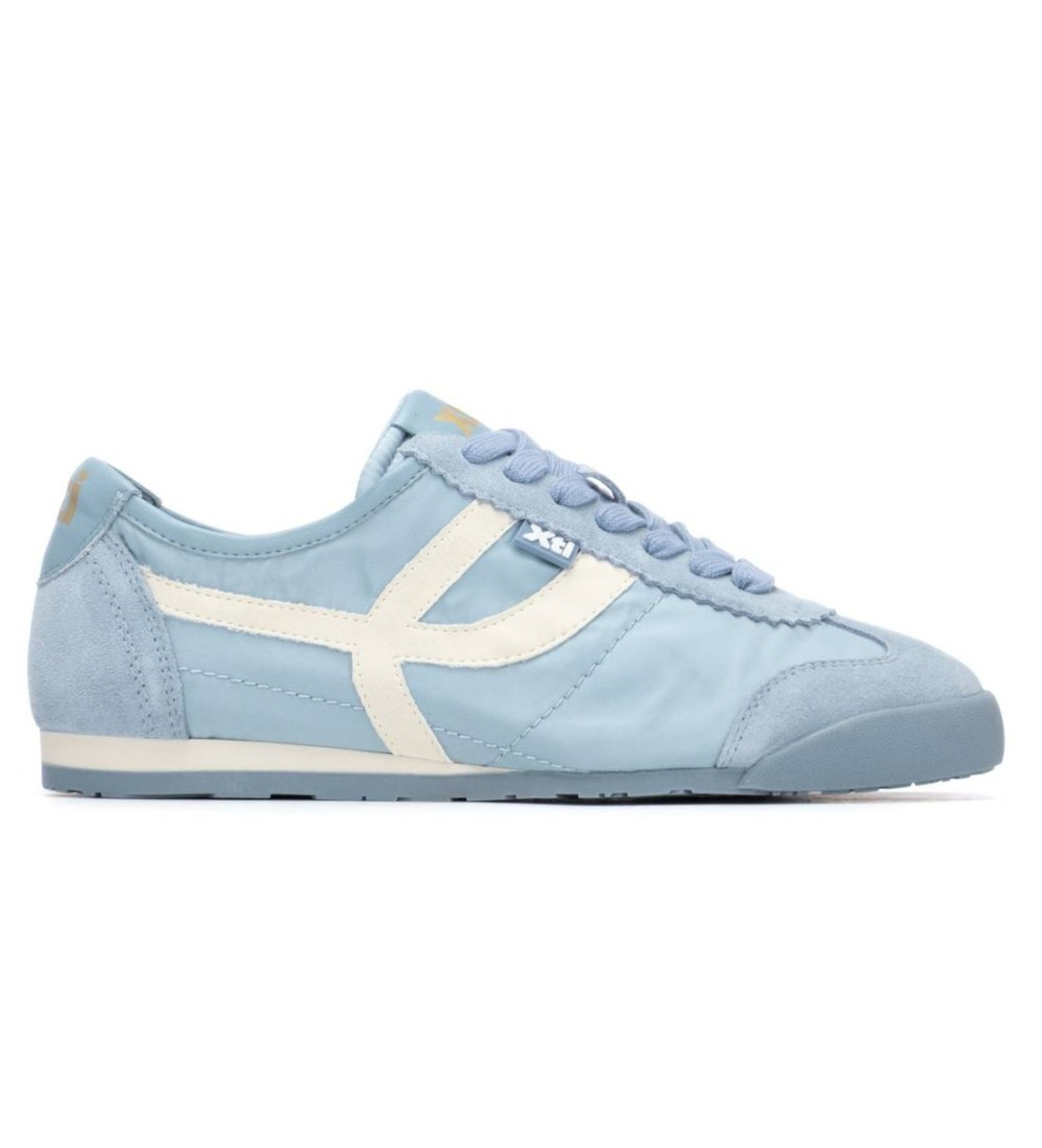 Xti für Damen. 14521803-CELESTE Turnschuhe 145218 blau (38), Stoff, Wohnung, Schnürsenkel, Lässig