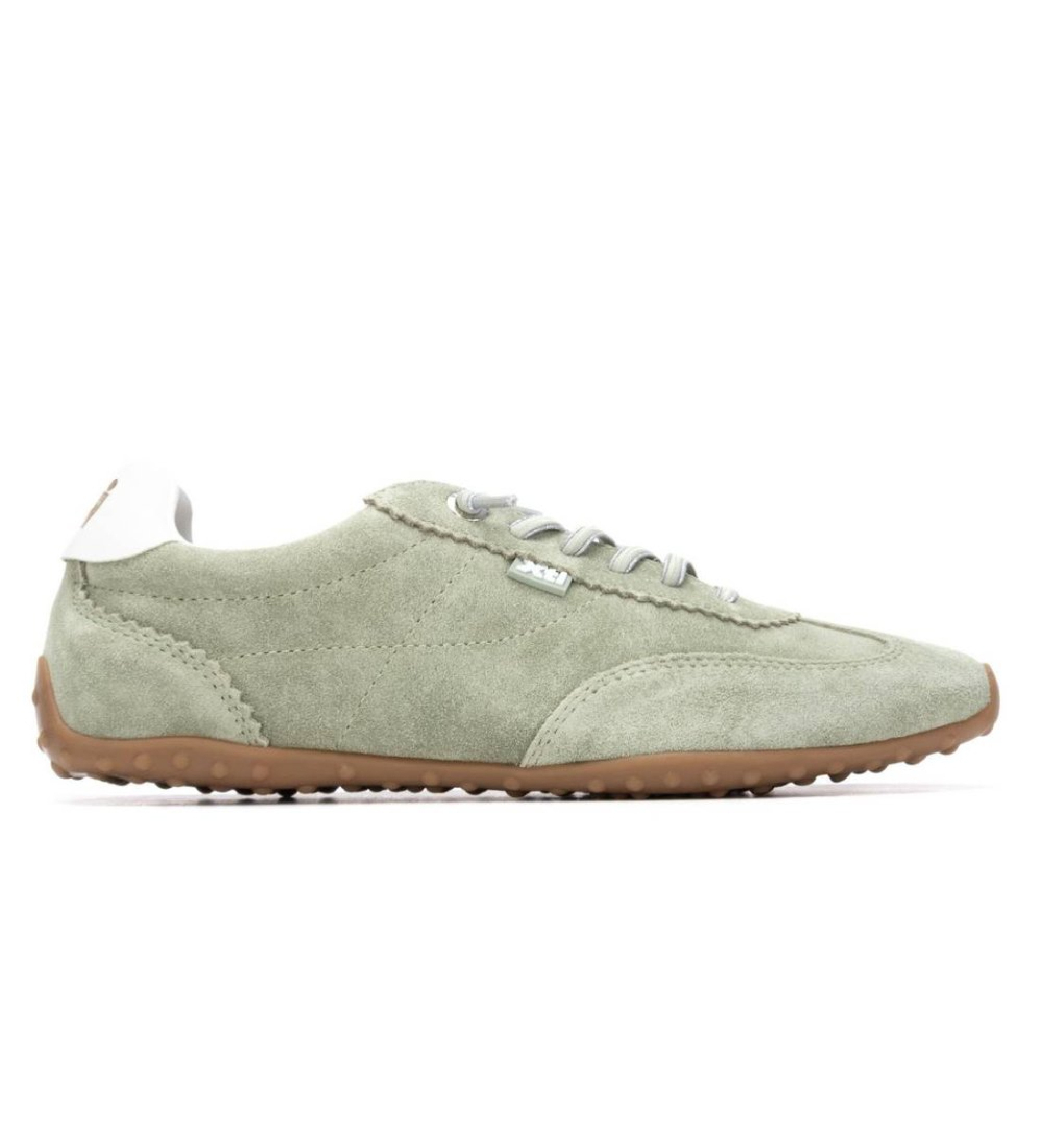 Xti für Damen. 14522102-KAKI Turnschuhe 145221 grün (40), Wohnung, Wildleder, Schnürsenkel, Lässig