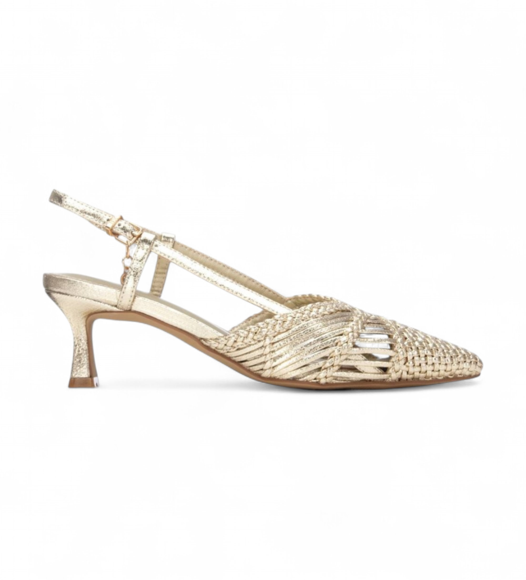 Xti für Damen. 14530101-ORO Schuhe 145301 gold (36), 5 bis 8 cm, Schnalle, Lässig, Party