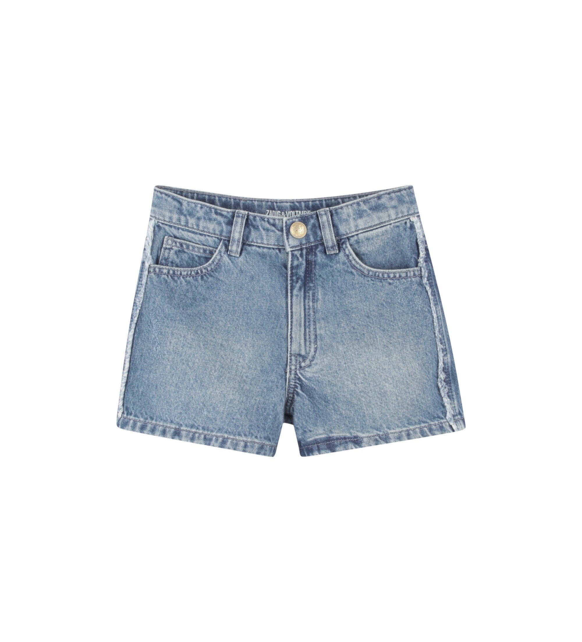Zadig & Voltaire Unisex für Kinder. X60343 Blaue Denim-Shorts (4Y= 102cm), Lässig, Bio-Baumwolle, Nachhaltig, Kinderbekleidung