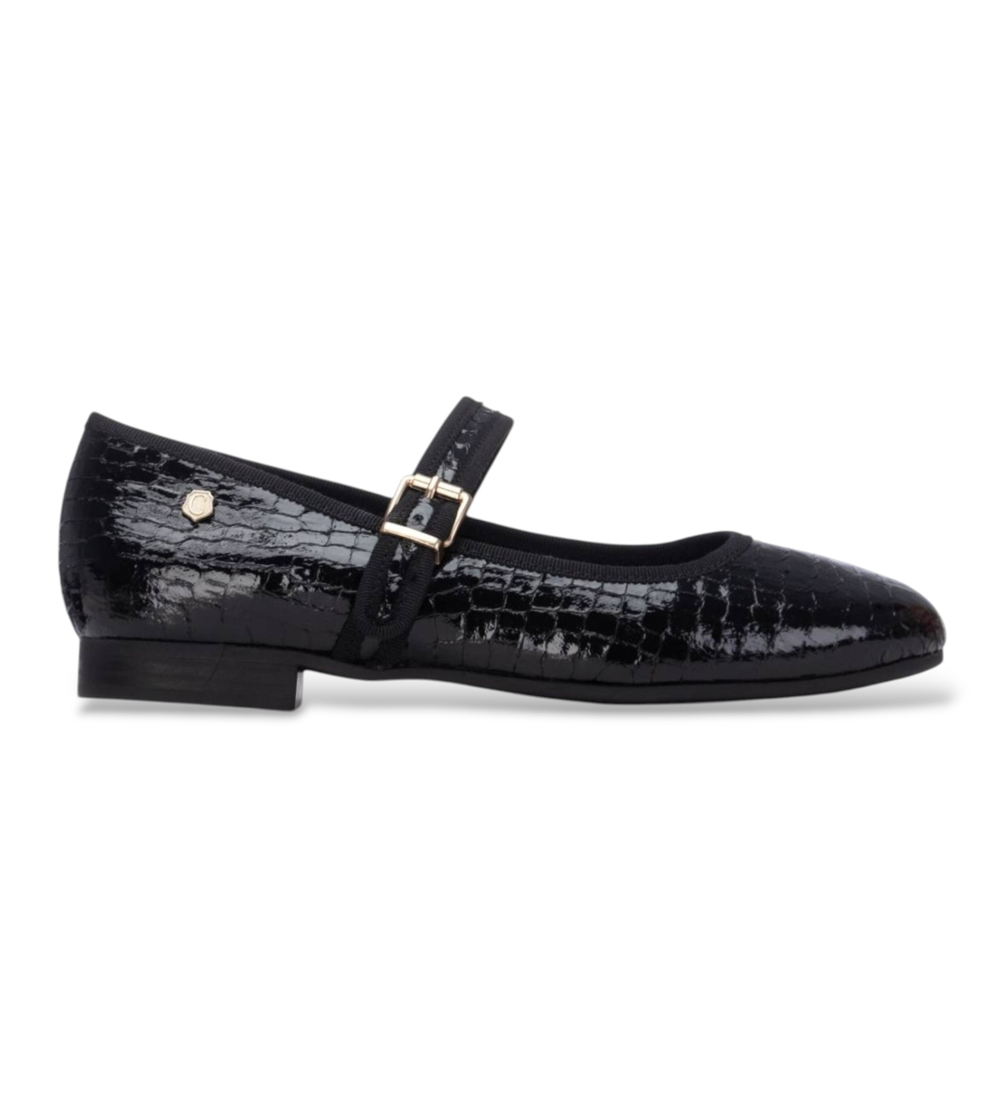 Carmela für Damen. 16256104-GRIS Ballerinas 162561 schwarz (39), 1 bis 3 cm, Schnalle, Klassisch