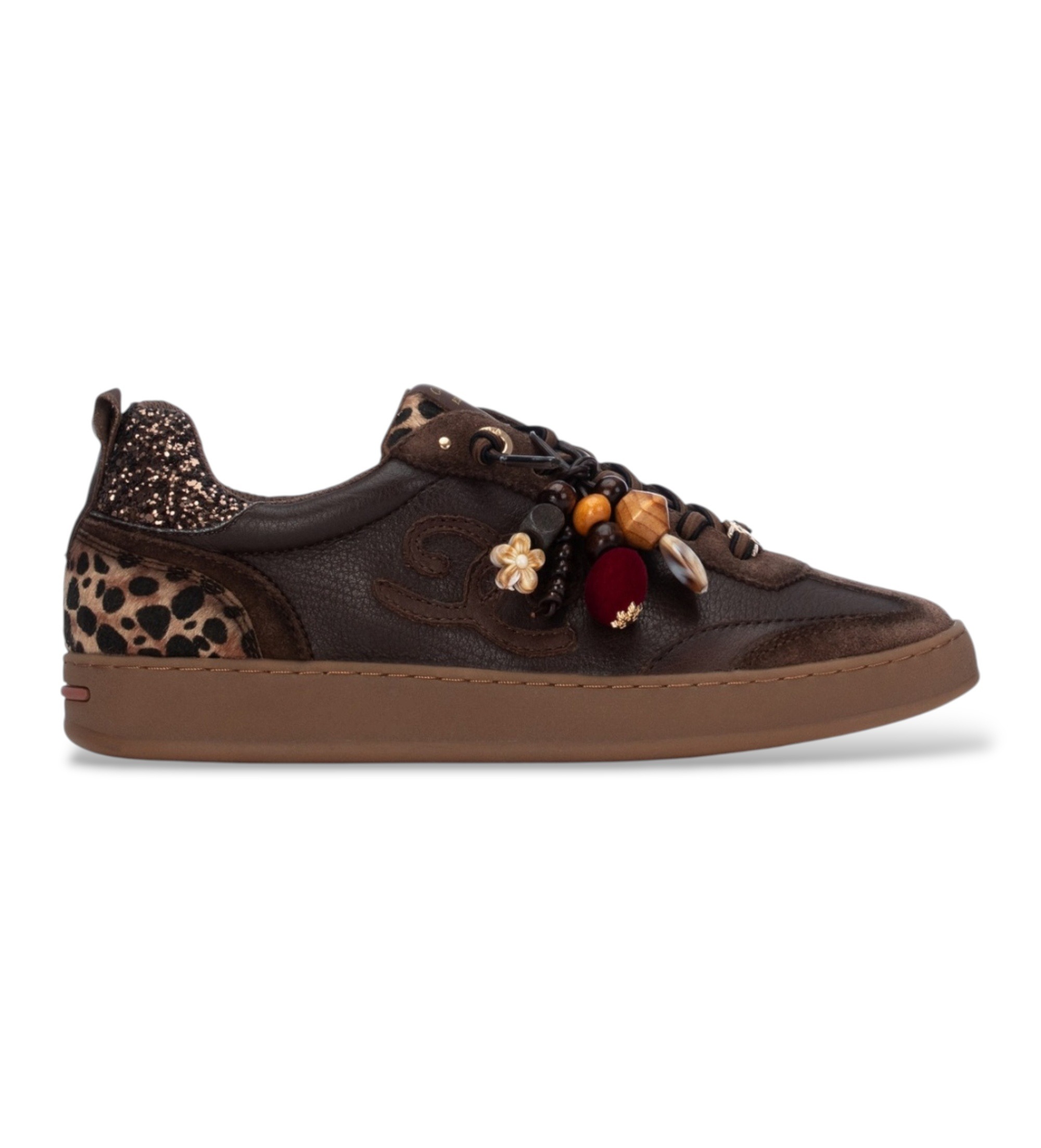 Carmela für Damen. 16415201-MARRON Lederturnschuhe 164152 braun (41), Wohnung, Schnürsenkel, Lässig