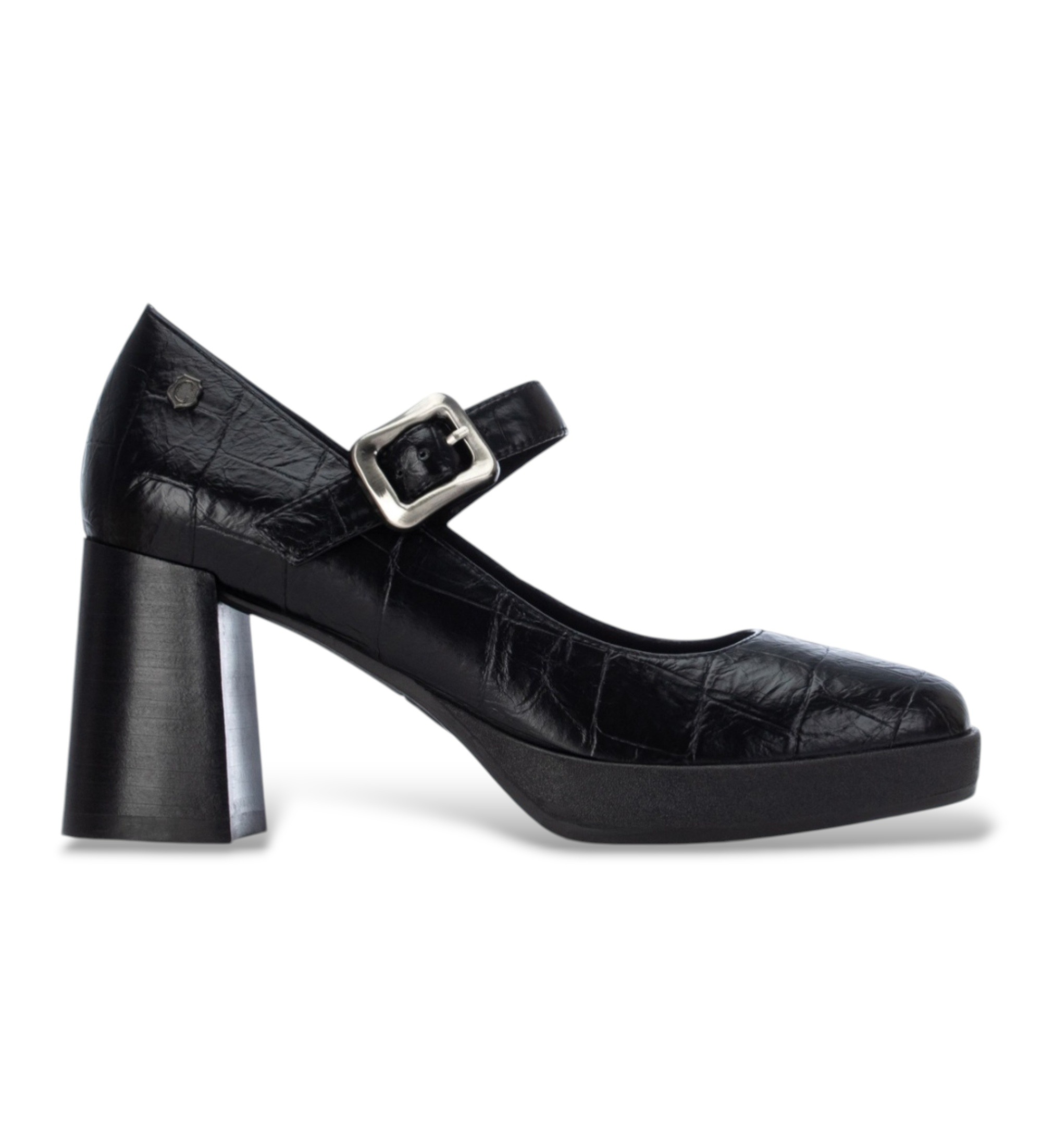 Carmela für Damen. 16430401-NEGRO Schuhe 164304 schwarz (37), 5 bis 8 cm, Schnalle, Lässig, Klassisch