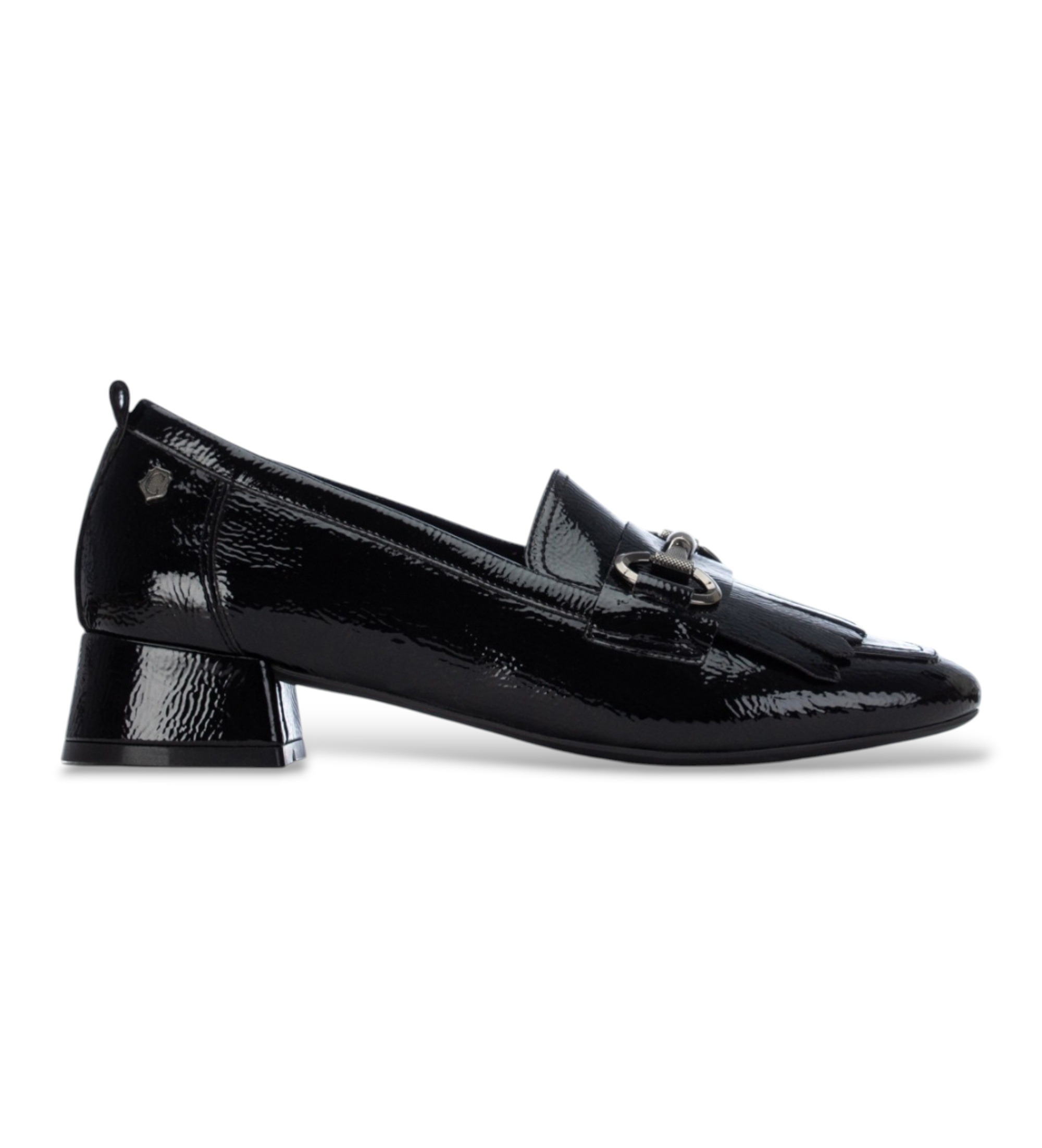 Carmela für Damen. 16436201-NEGRO Mokassins aus Leder 164362 schwarz (37), 3 bis 5 cm, Keine, Lässig, Klassisch, Lackleder