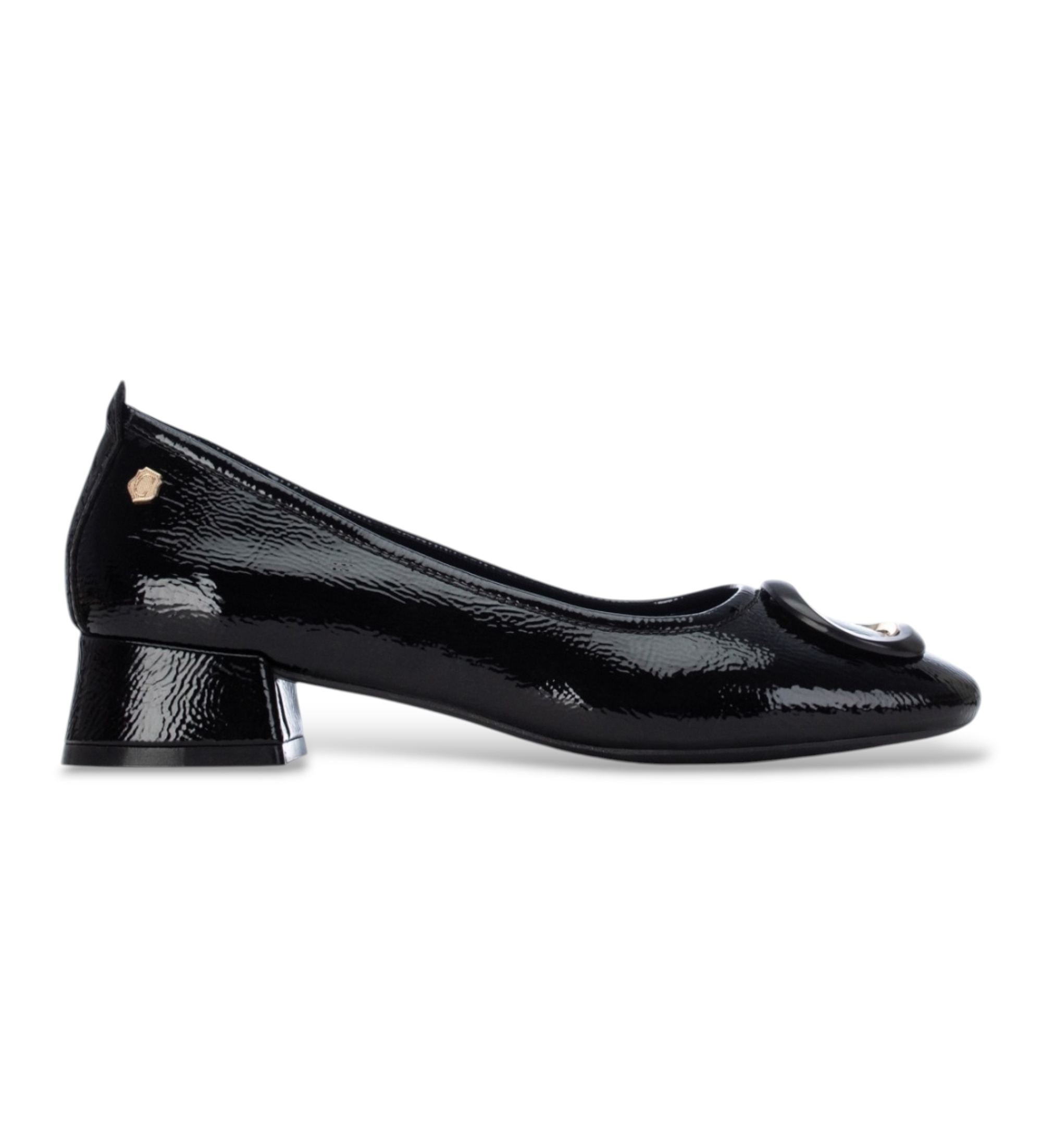 Carmela für Damen. 16436301-NEGRO Ballerinas aus Leder 164363 schwarz (37), 3 bis 5 cm, Keine, Lässig, Klassisch, Lackleder