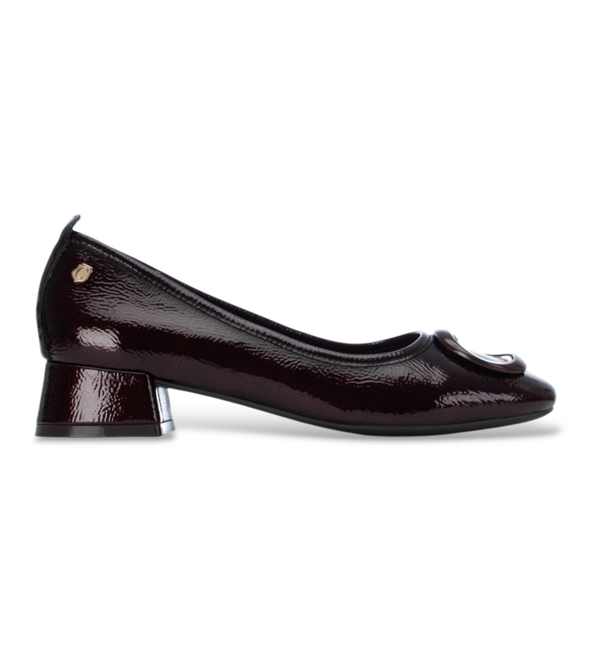Carmela für Damen. 16436303-BURDEOS Ballerinas aus Leder 164363 bordeaux (36), Rot, 3 bis 5 cm, Keine, Lässig, Klassisch, Lackleder