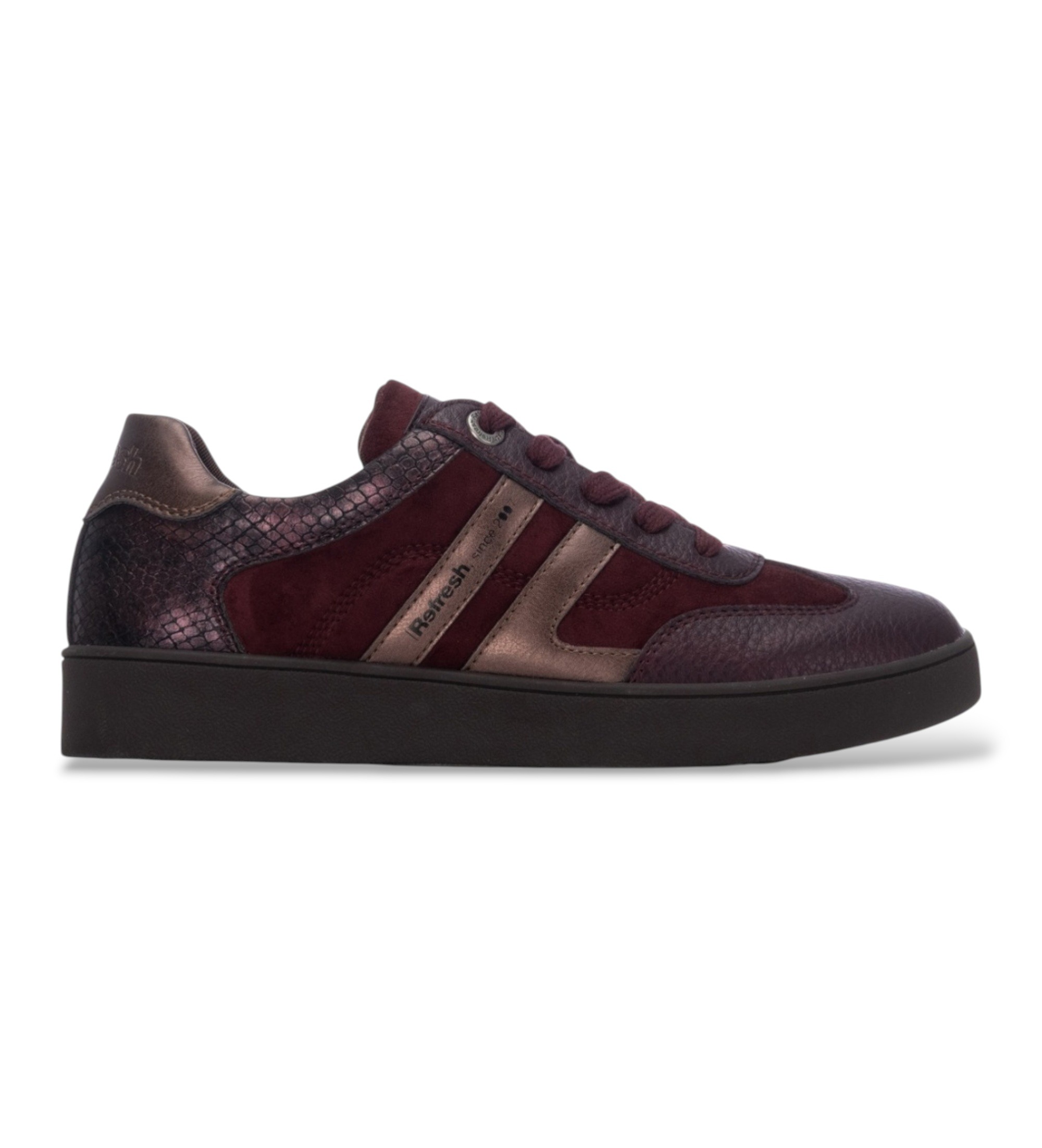 Refresh für Damen. 17608501-BURDEOS Turnschuhe 176085 granatrot (39), Wohnung, Schnürsenkel, Lässig, Kastanienbraun