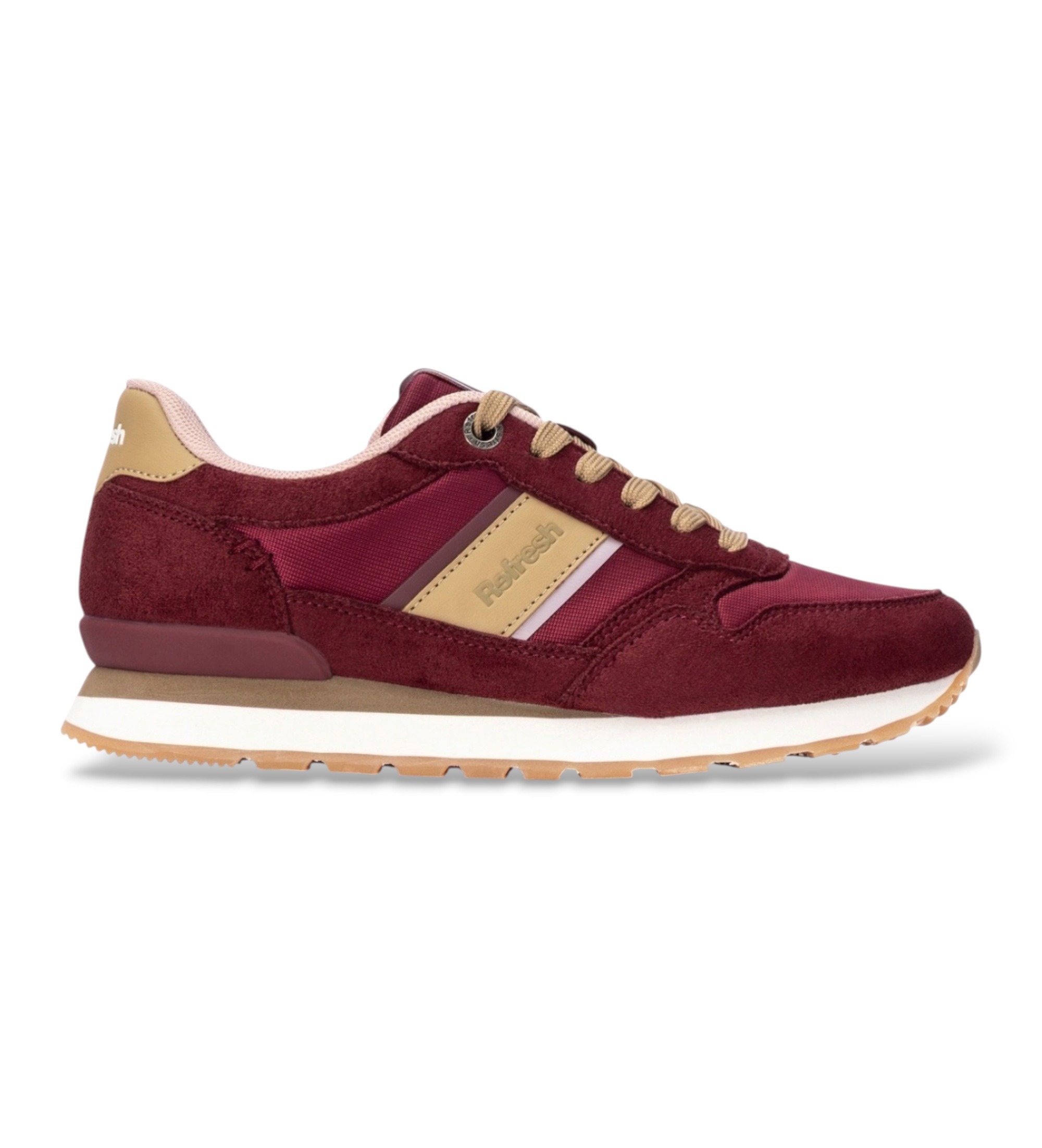 Refresh für Damen. 17609203-BURDEOS Sneaker 176092 bordeauxrot (36), Wohnung, Schnürsenkel, Lässig