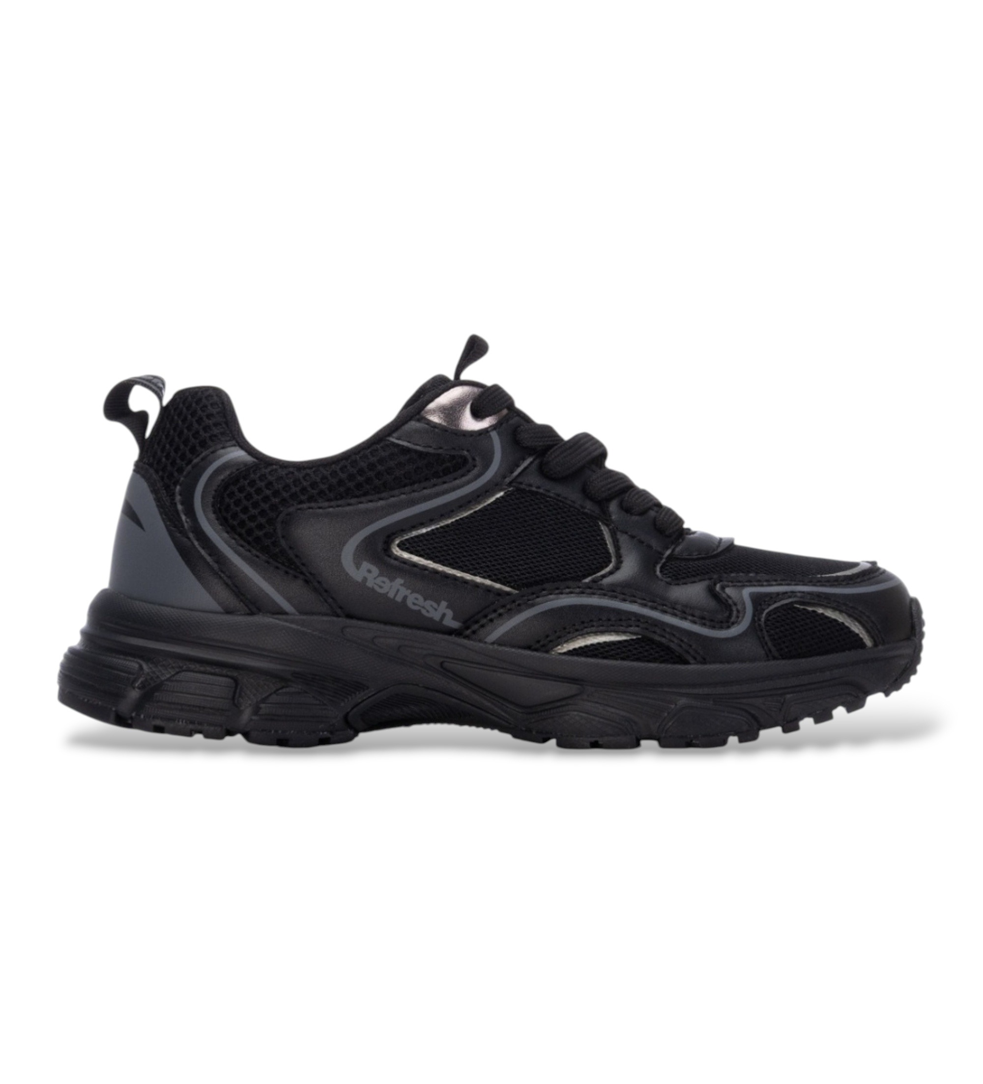 Refresh für Damen. 17621303-NEGRO Sneaker 176213 schwarz (39), 5 bis 8 cm, Schnürsenkel, Lässig