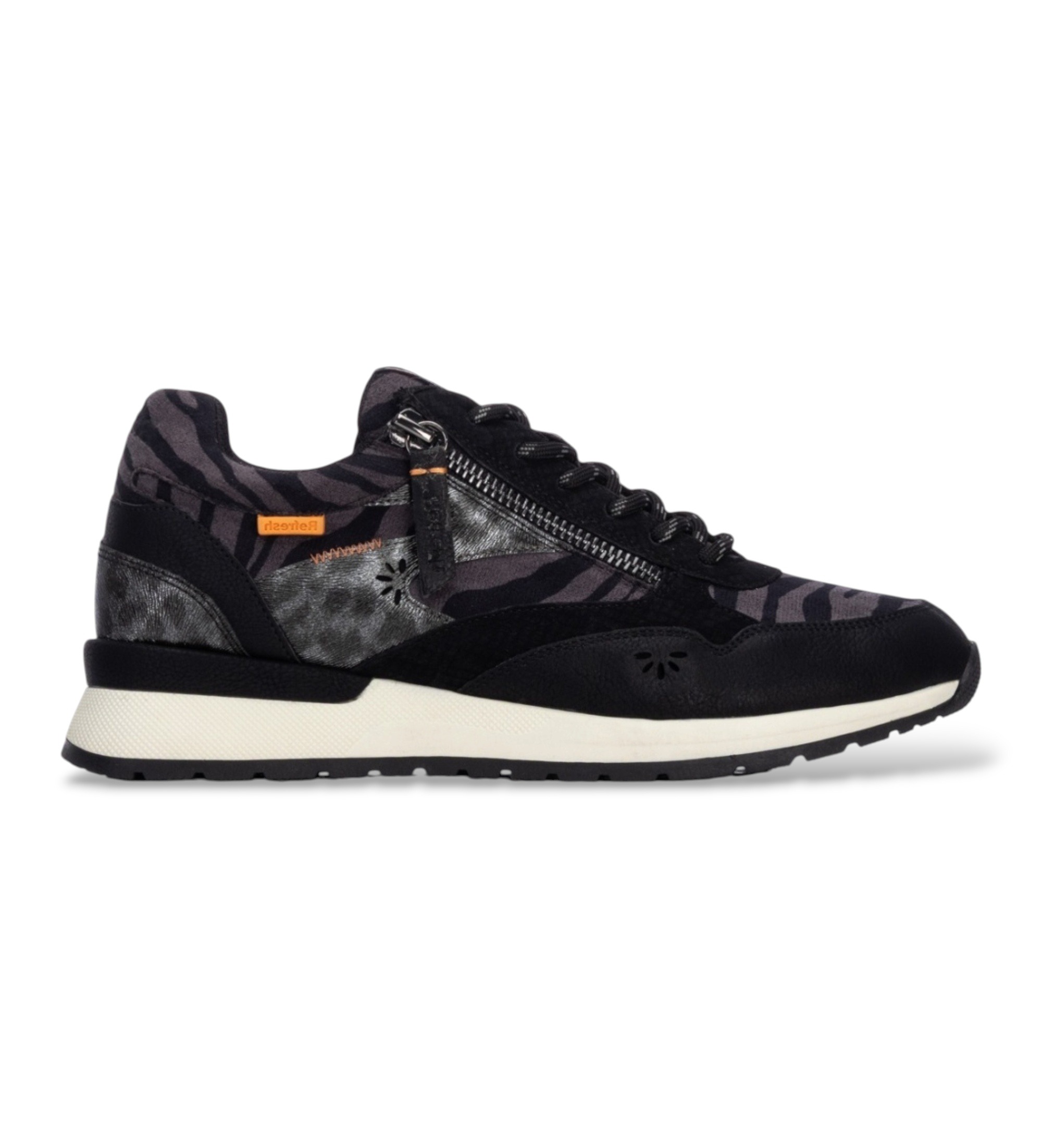 Refresh für Damen. 17621902-NEGRO Sneaker 176219 schwarz (39), Wohnung, Wildleder, Schnürsenkel, Reißverschluss, Lässig