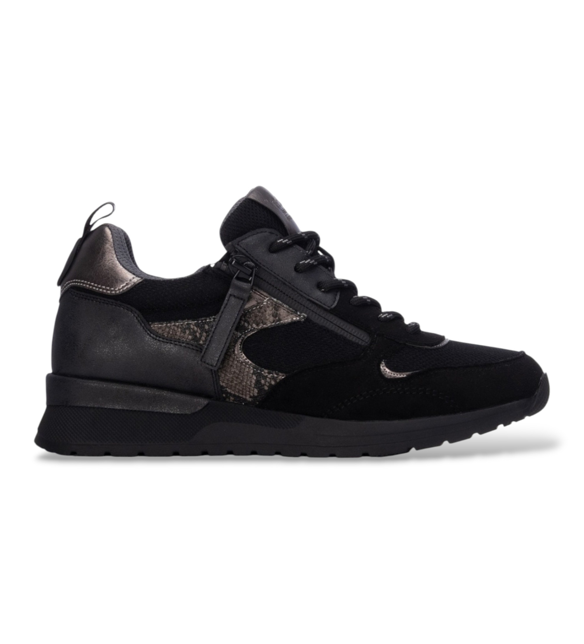 Refresh für Damen. 17622003-NEGRO Sneaker 176220 schwarz (38), Wohnung, Schnürsenkel, Reißverschluss, Lässig
