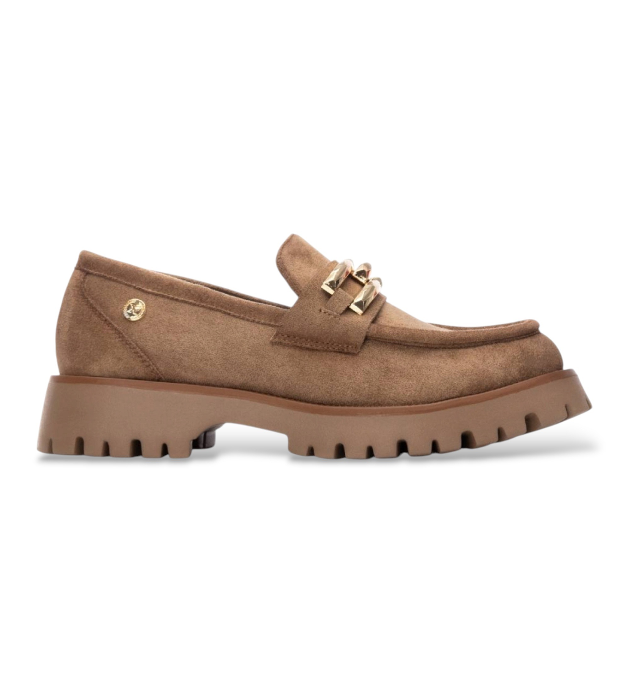 Xti für Damen. 14445901-BEIGE Mokassins 144459 braun (41), Wohnung, Keine, Lässig
