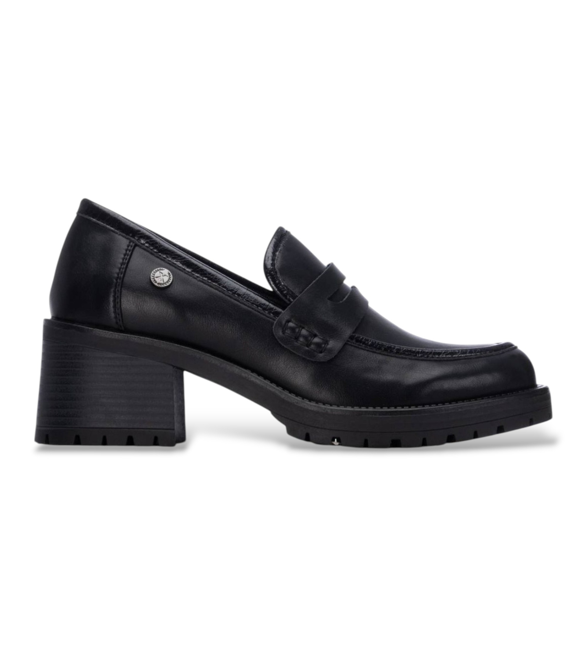 Xti für Damen. 14608401-NEGRO Mokassins 146084 schwarz (38), 5 bis 8 cm, Keine, Lässig, Klassisch