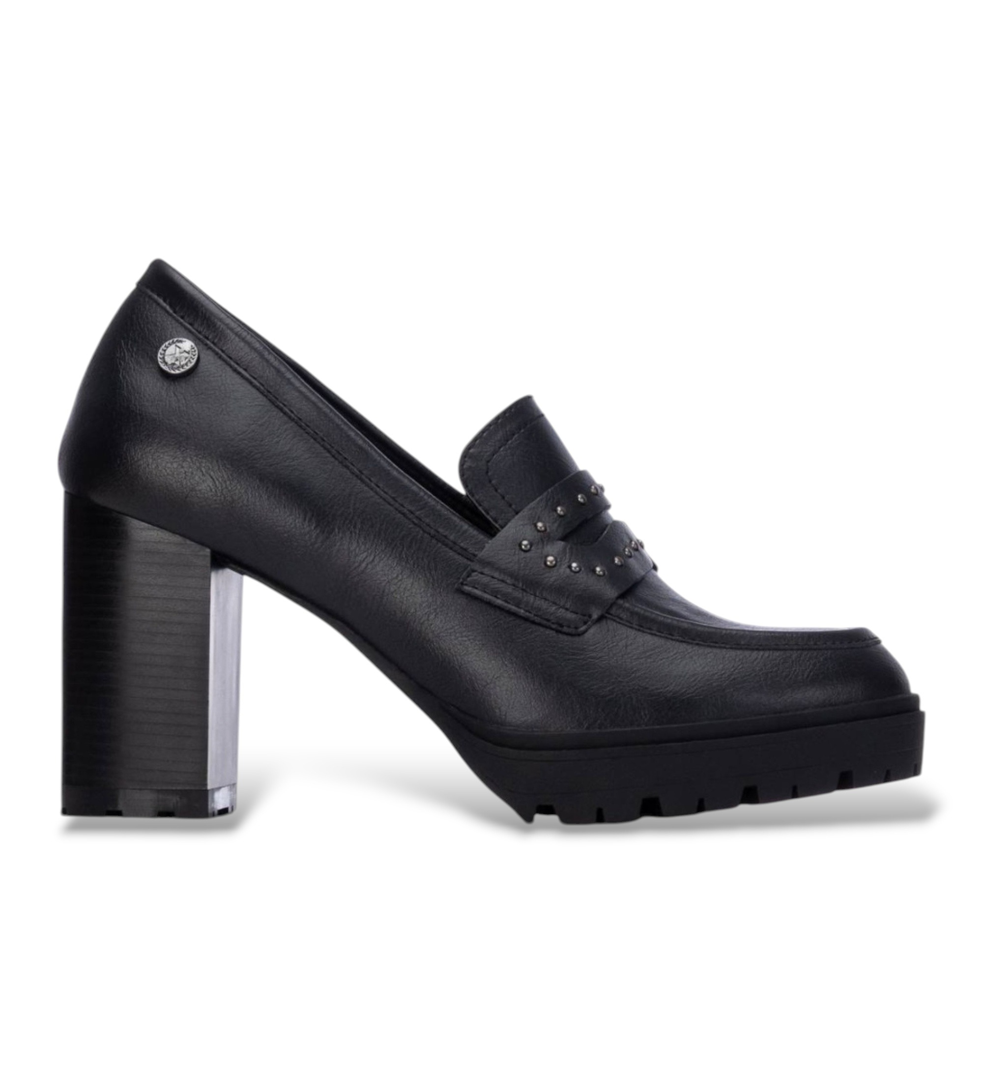 Xti für Damen. 14609103-NEGRO Mokassins 146091 schwarz (38), 8 bis 10 cm, Keine, Lässig, Klassisch