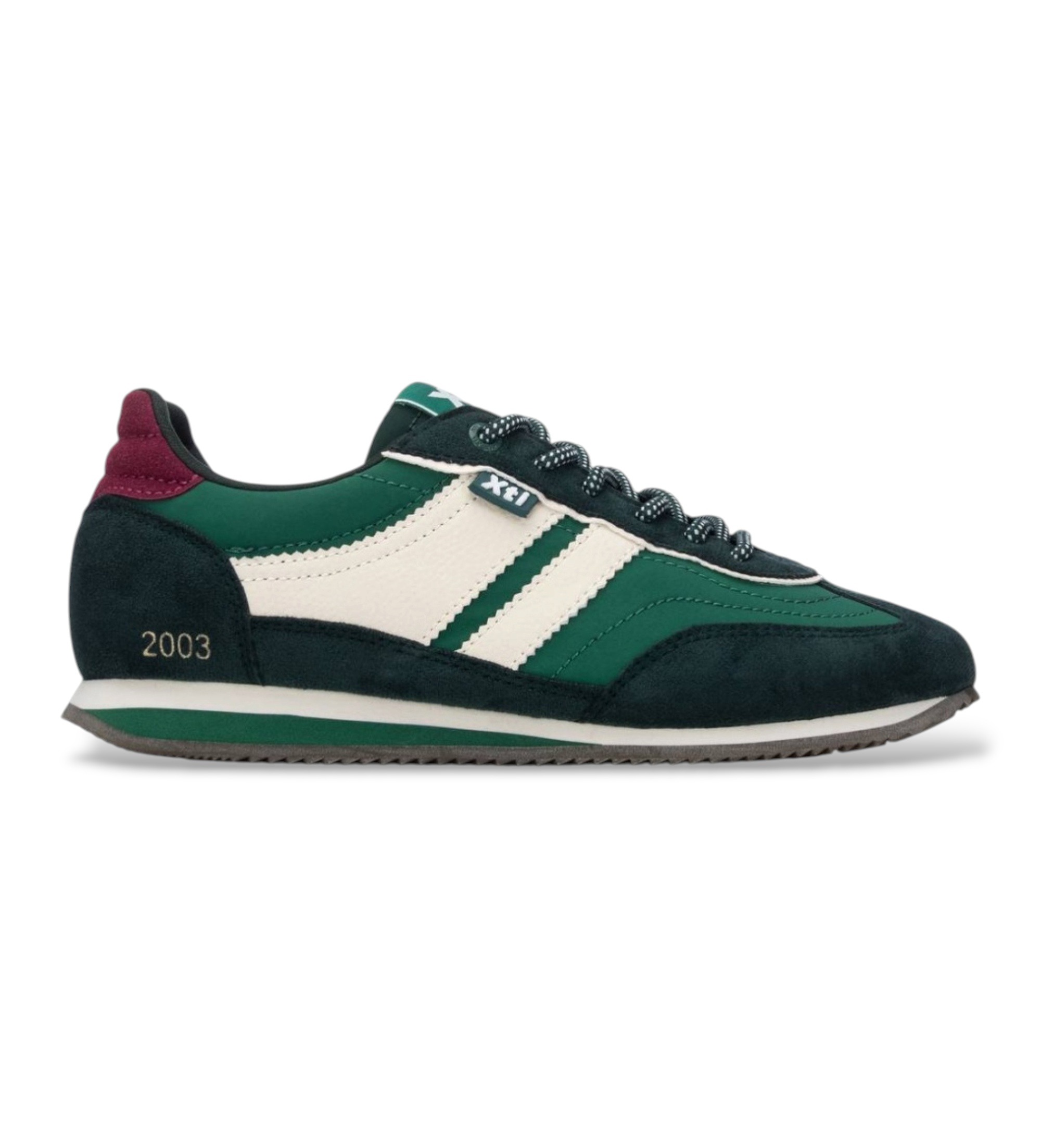 Xti für Damen. 14611801-VERDE Sneaker 146118 grün (38), Stoff, Wohnung, Schnürsenkel, Lässig