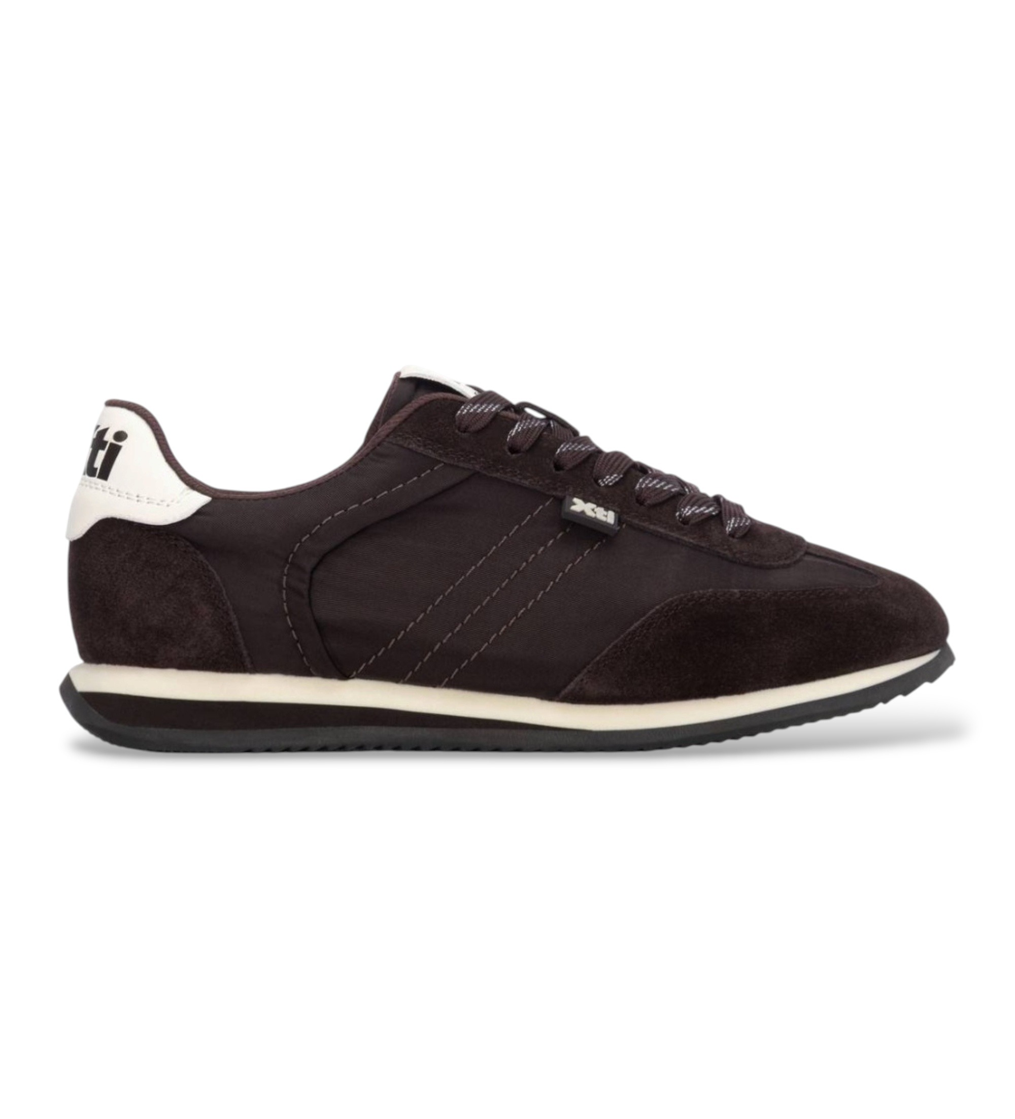 Xti für Damen. 14614901-MARRON Sneaker 146149 braun (39), Wohnung, Schnürsenkel, Lässig