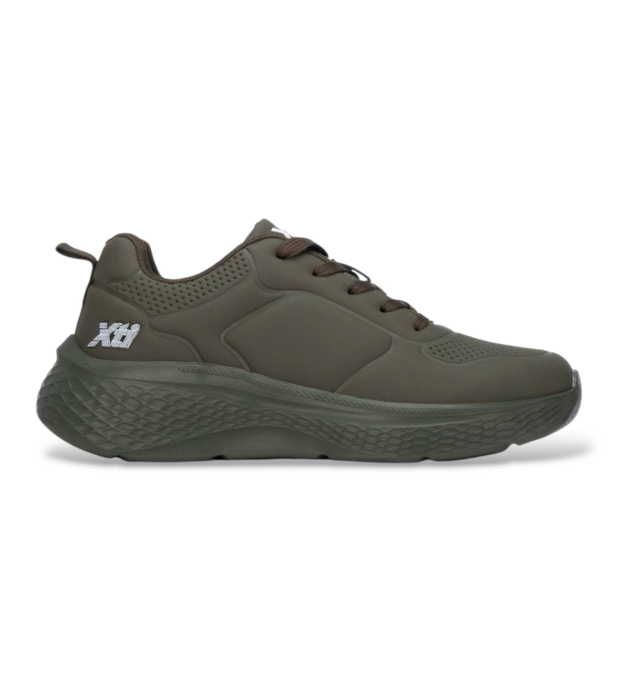 Xti für Damen. 14627106-KAKI Sneaker 146271 grün (37), Wohnung, Schnürsenkel, Lässig