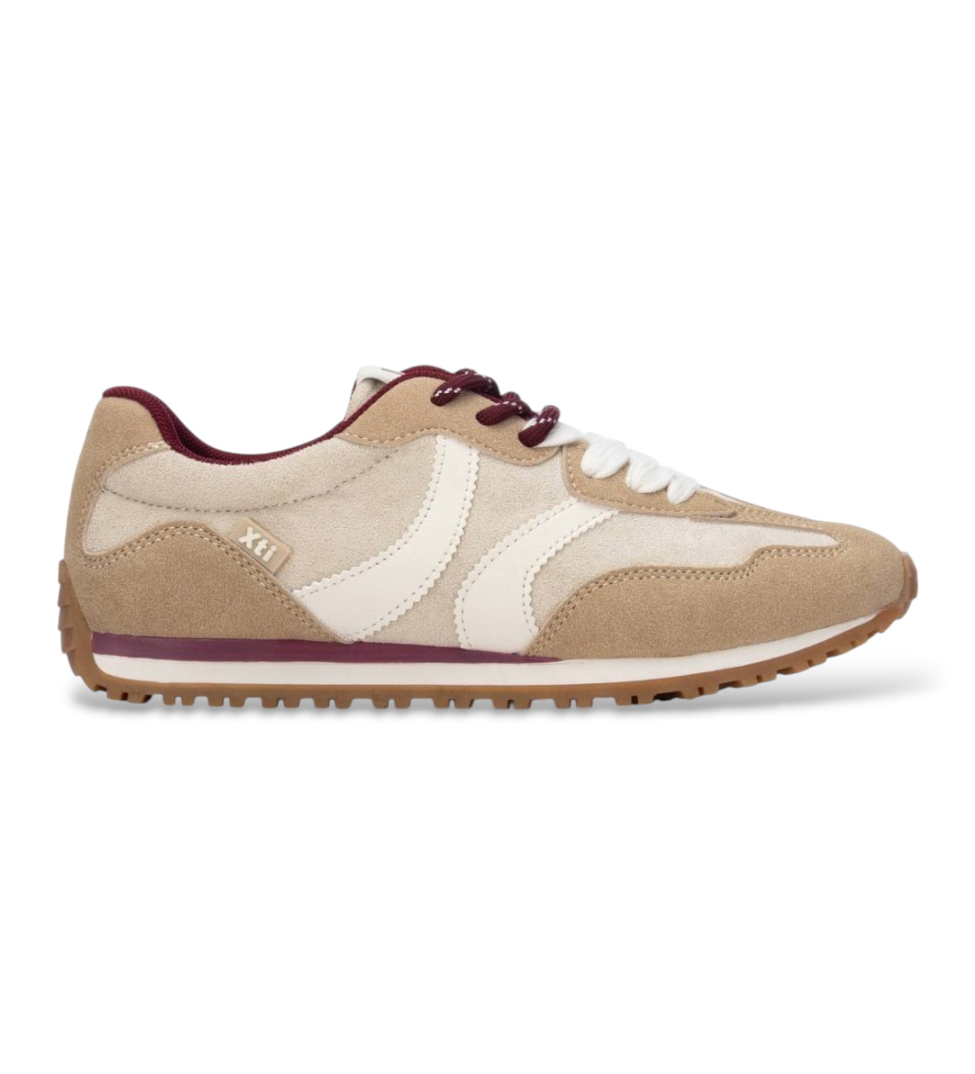 Xti für Damen. 14627704-BEIGE Sneaker 146277 beige (39), Wohnung, Schnürsenkel, Lässig