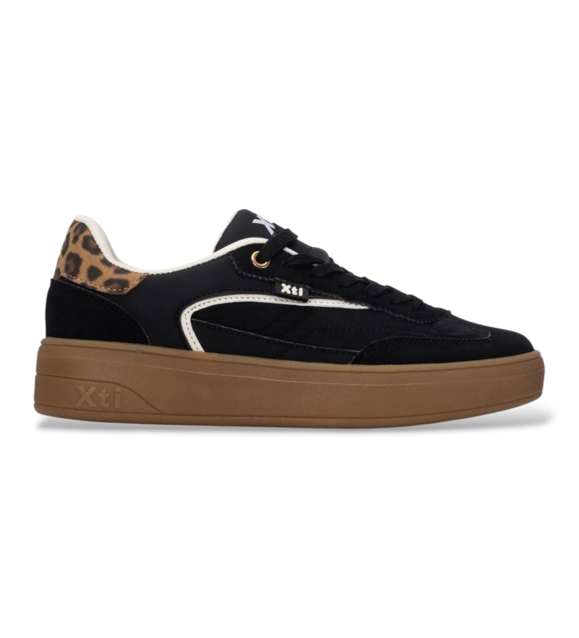 Xti für Damen. 14627802-NEGRO Sneaker 146278 schwarz (36), Wohnung, Schnürsenkel, Lässig
