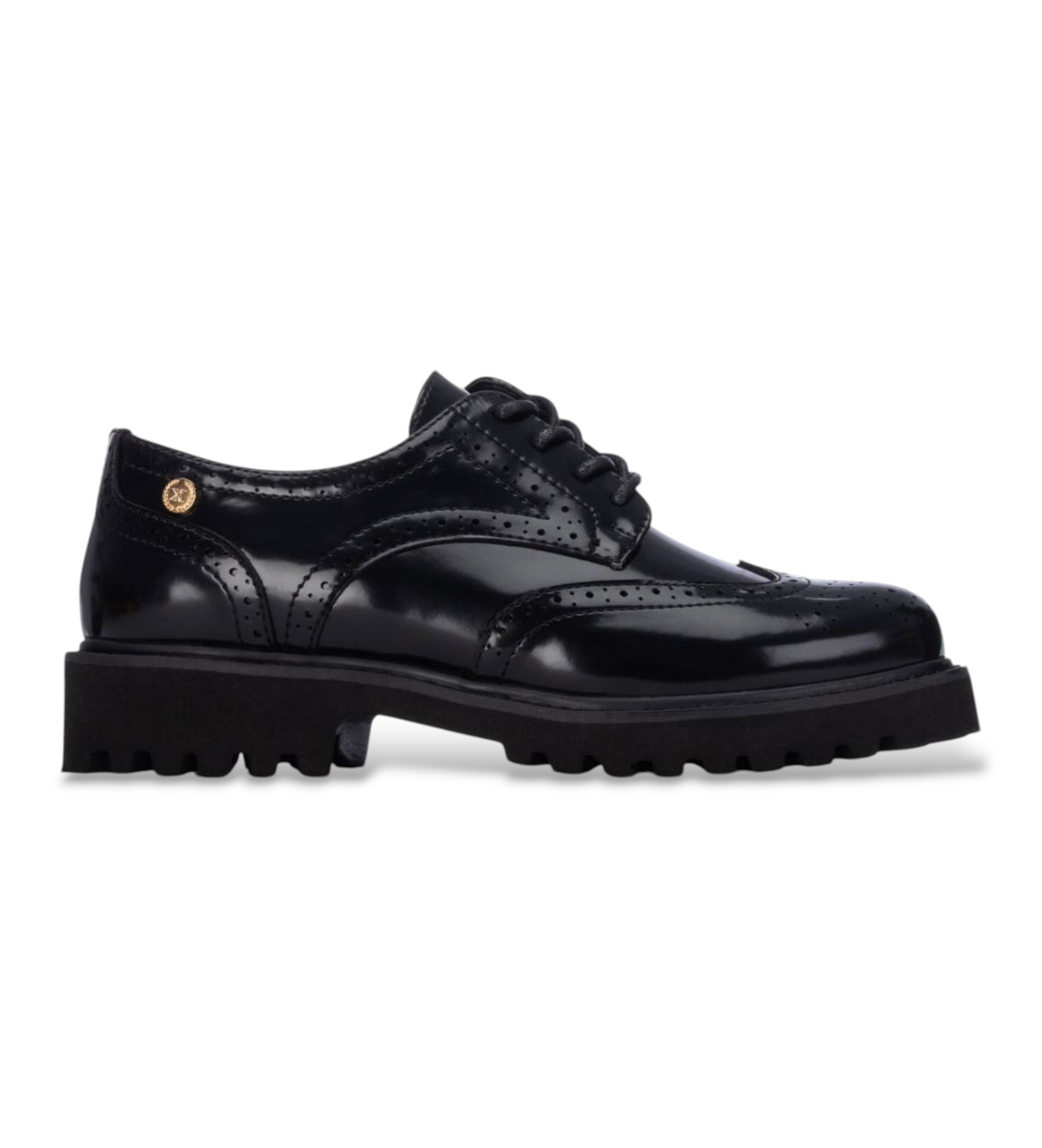 Xti für Damen. 14630101-NEGRO Schuhe 146301 schwarz (36), Wohnung, Schnürsenkel, Lässig, Klassisch