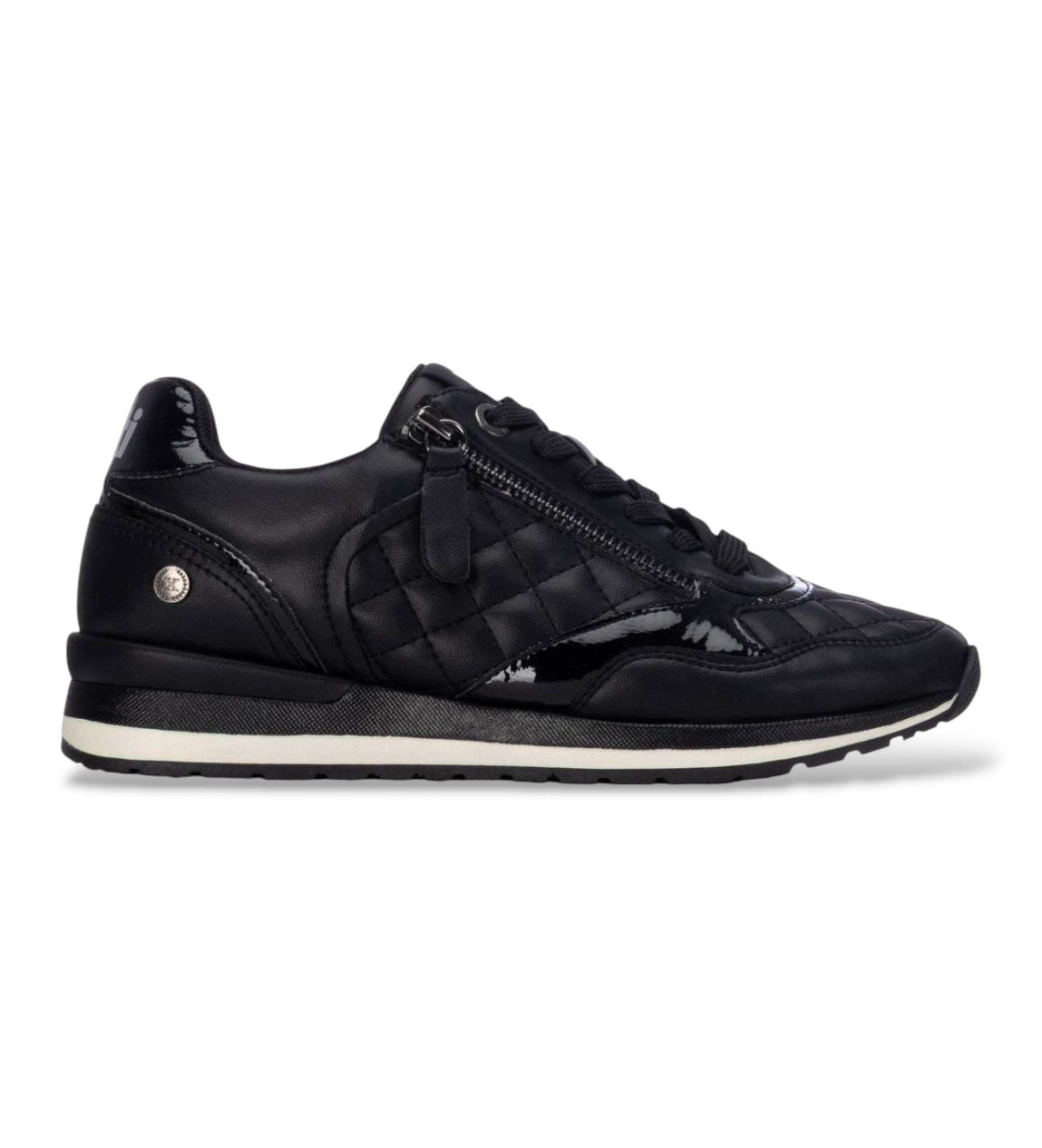 Xti für Damen. 14637101-NEGRO Sneaker 146371 schwarz (39), Wohnung, Schnürsenkel, Reißverschluss, Lässig