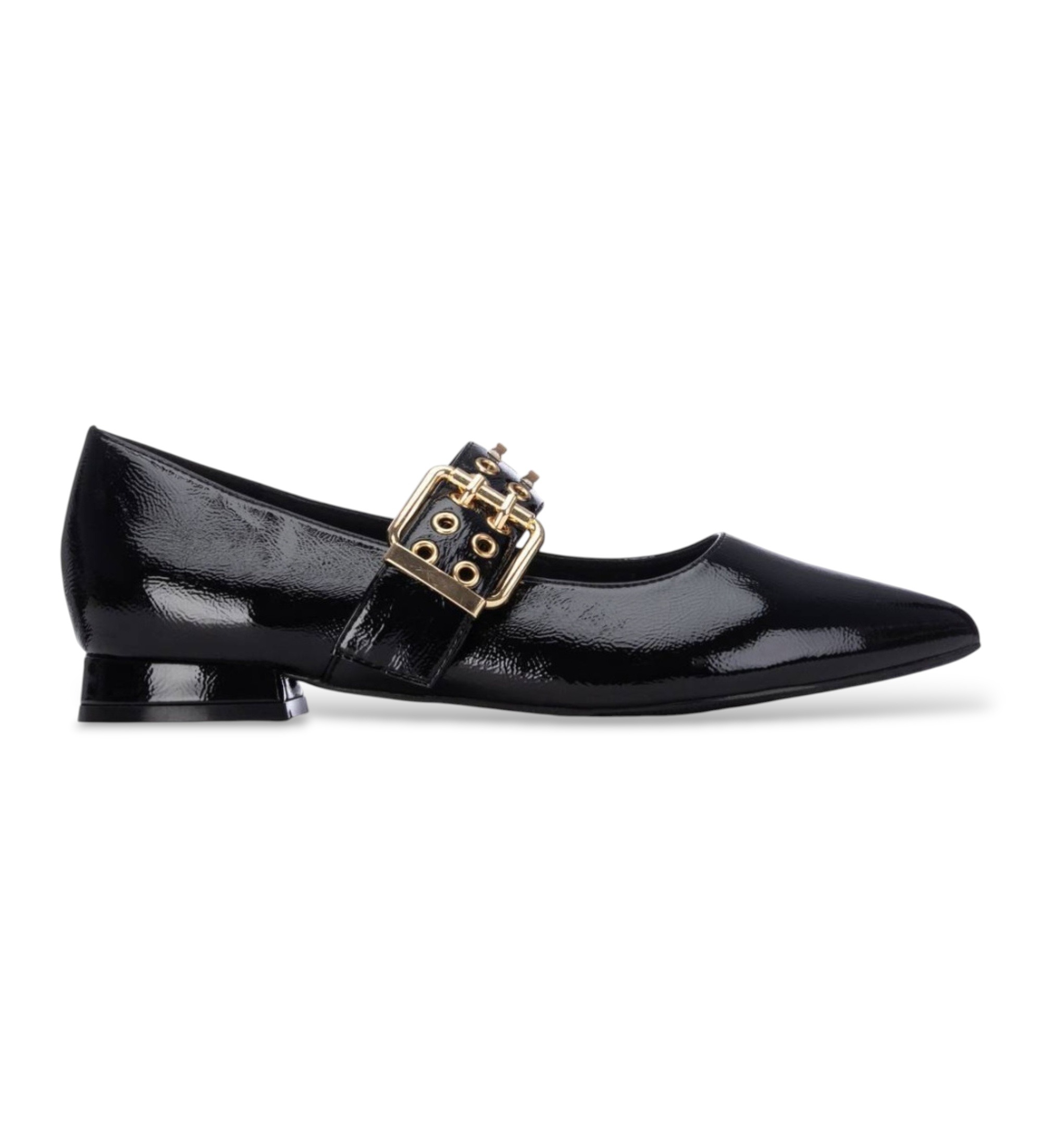 Xti für Damen. 14641801-NEGRO Schuhe 146418 schwarz (37), 1 bis 3 cm, Schnalle, Lässig, Klassisch, Lackleder