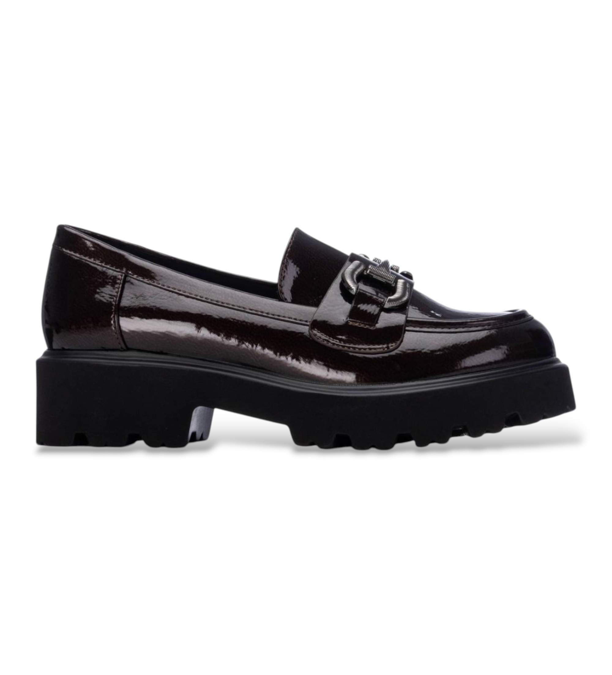 Xti für Damen. 14643303-BURDEOS Schuhe 146433 bordeauxrot (39), 3 bis 5 cm, Keine, Lässig, Lackleder