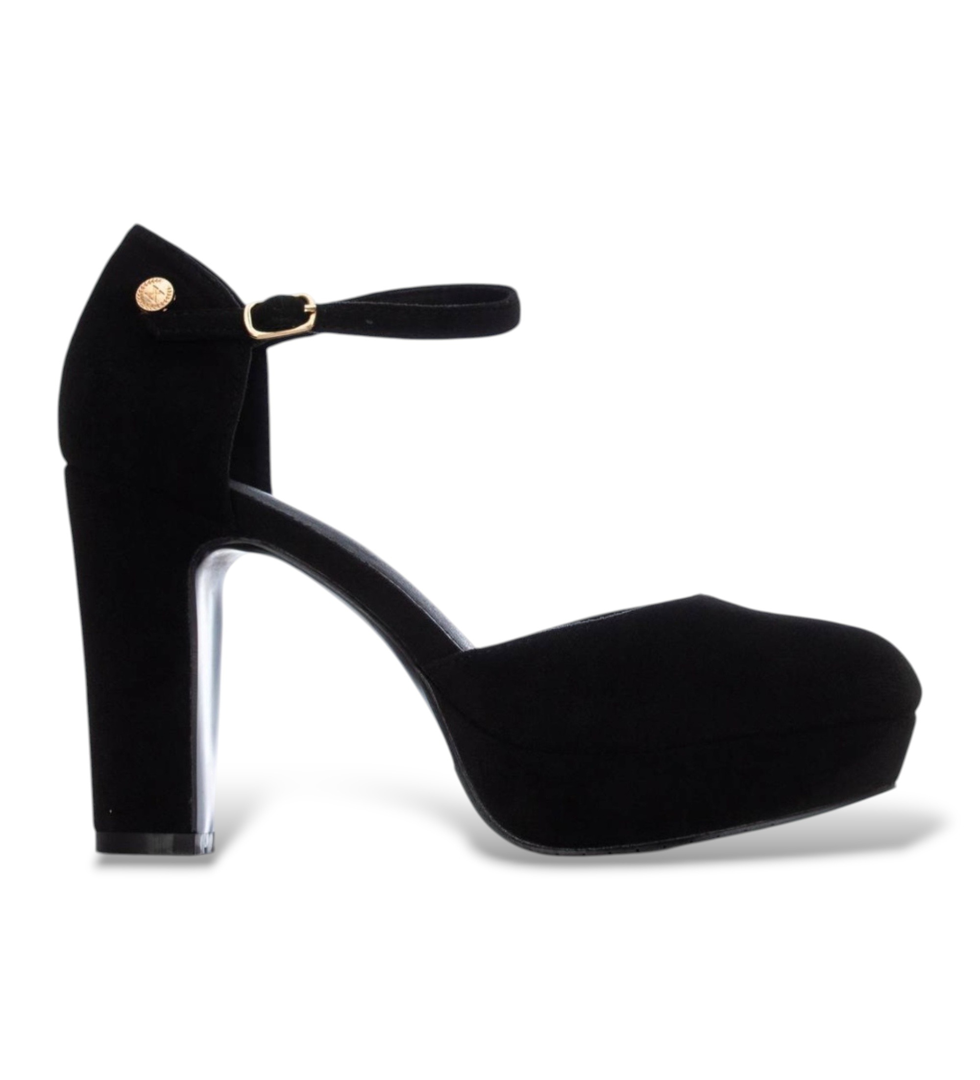 Xti für Damen. 14643801-NEGRO Schuhe 146438 schwarz (41), 8 bis 10 cm, Schnalle, Lässig, Party