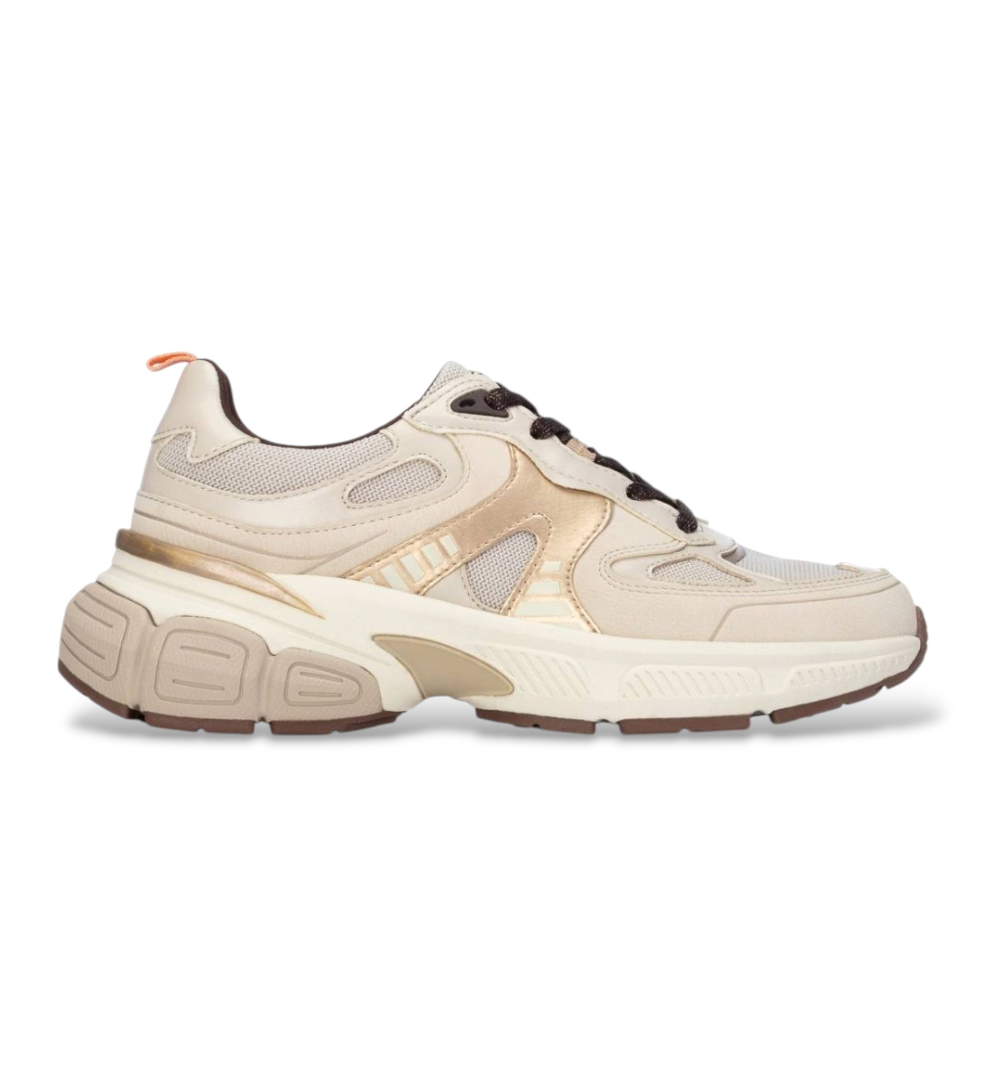 Xti für Damen. 14649502-BEIGE Sneaker 146495 beige (38), Wohnung, Schnürsenkel, Lässig
