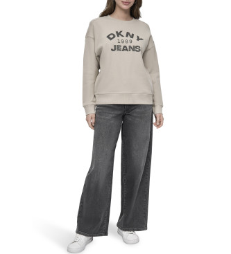 Dkny Para Mujer. DJ5T1522 Sudadera 1989 Beige (Xs), Casual, AlgodóN-image
