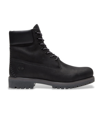 Timberland para hombre. TB0A6G1RA9N1 Botas de Piel impermeables 6-Inch Road Trip Premium negro (45.5 W), Plano, Cordones, Casual