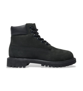 Timberland unisex para niños. TB1127070011 Botas 6 Inch Premium negro (30.5), Piel, Plano, Cordones, Casual, moda infantil