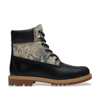 Timberland para mujer. TB0A5M5NAFT1 Botas de Piel 6-Inch Premium negro (36 W), Marrón, Plano, 1 a 3cm, Ante, Cordones, Casual