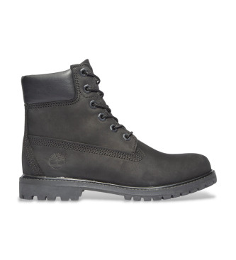 Timberland para mujer. TB18658A0011 Botas de piel 6 Inch negro (39 W), Plano, Cordones, Casual