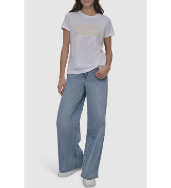 Dkny Para Mujer. DJ4T1265 Camiseta Jean Blanco (S), Casual, AlgodóN, Manga Corta-image