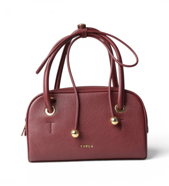 Furla för kvinnor. WE00915-BX4573 Poppy Mini Dome läderväska vinröd (OSFA), Casual, Klassisk, Hud, Bordeaux