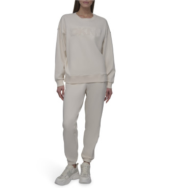 Dkny Para Mulher. DP5P3613 CalçAs Jogger Bege (M), Casual, AlgodãO-image