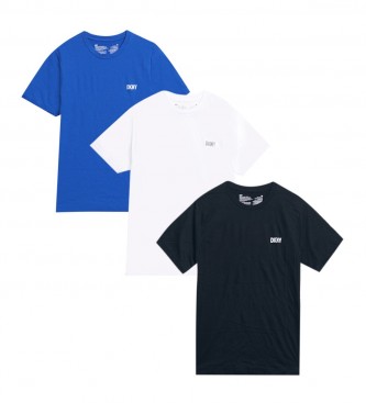 DKNY para hombre. Pack 3 camisetas Giants azul marino, azul elÃ©ctrico