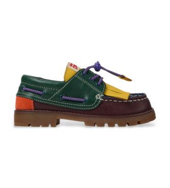 Camper unisex para niños. K800642-002 Náuticos de Piel Bobo Choses x multicolor (35), Plano, 1 a 3cm, Cordones, Casual, moda infantil