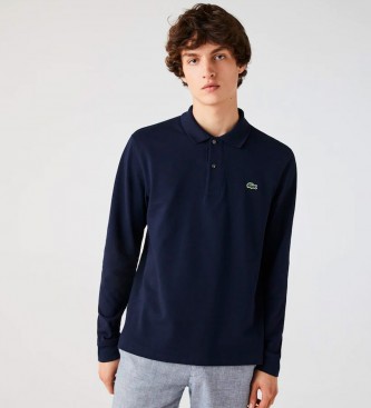 Lacoste para hombre. L1312_166 Polo Classic Fit marino (S), Casual, Algodón, Manga larga, Lacoste outlet 2024.
