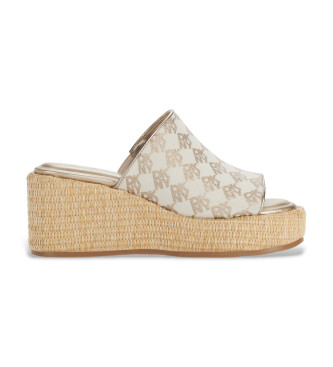 Dkny Para Mujer. K1596526 Sandalias Conrad Beige (38), Tela, 5 A 8Cm, Ninguno, Casual-image