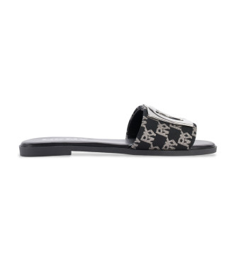 DKNY para mujer. K2534473 Sandalias Waltz negro (36), Plano, Ninguno, Casual
